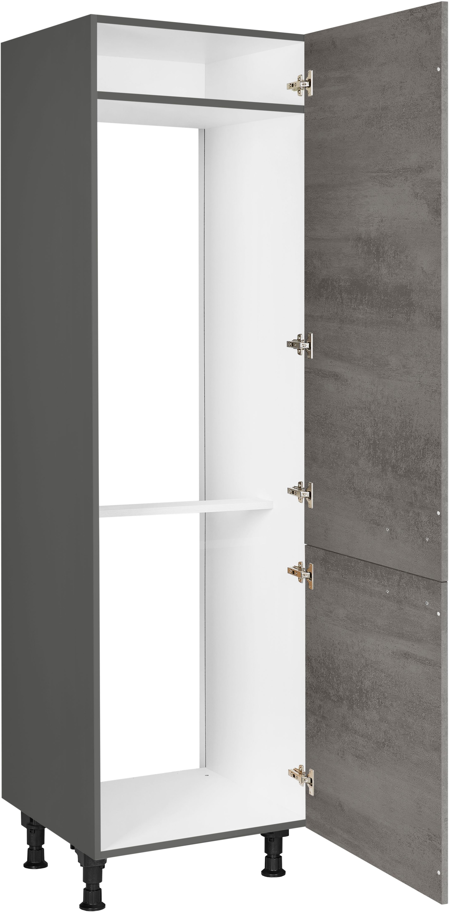 nobilia® Kühlmodul »"Riva", für ein Kühl- und Gefrierschrank, Ausrichtung wählbar«, vormontiert, Ausrichtung wählbar, Breite/Höhe: 60/216,6 cm