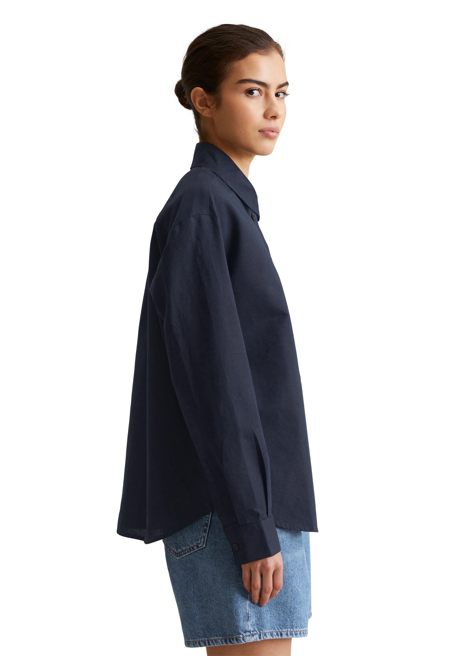 Marc O'Polo DENIM Langarmbluse »aus Leinen-Baumwolle-Mix«