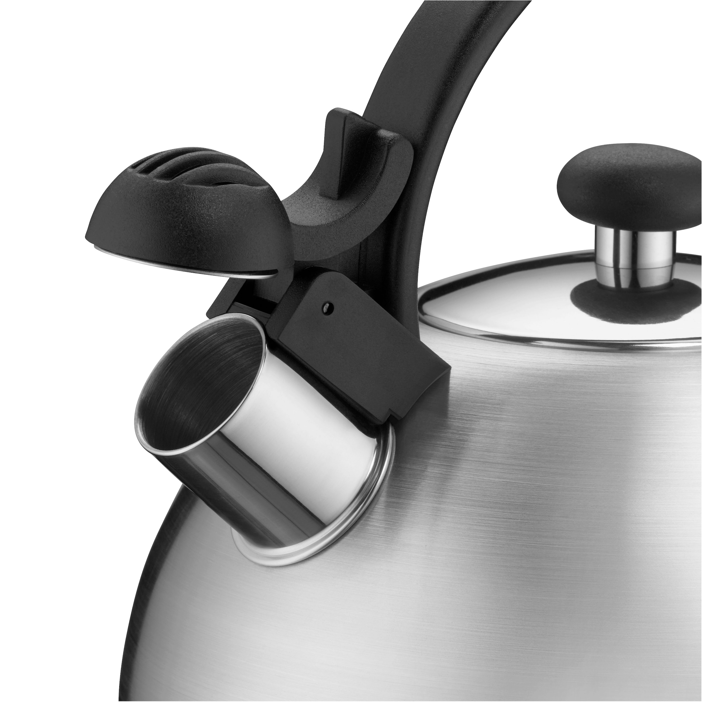 WMF Wasserkessel »Orbit«, Cromargan® Edelstahl Rostfrei 18/10, (2 tlg.), schnelles Erhitzen, energieeffizient, charakteristischer Pfeifton