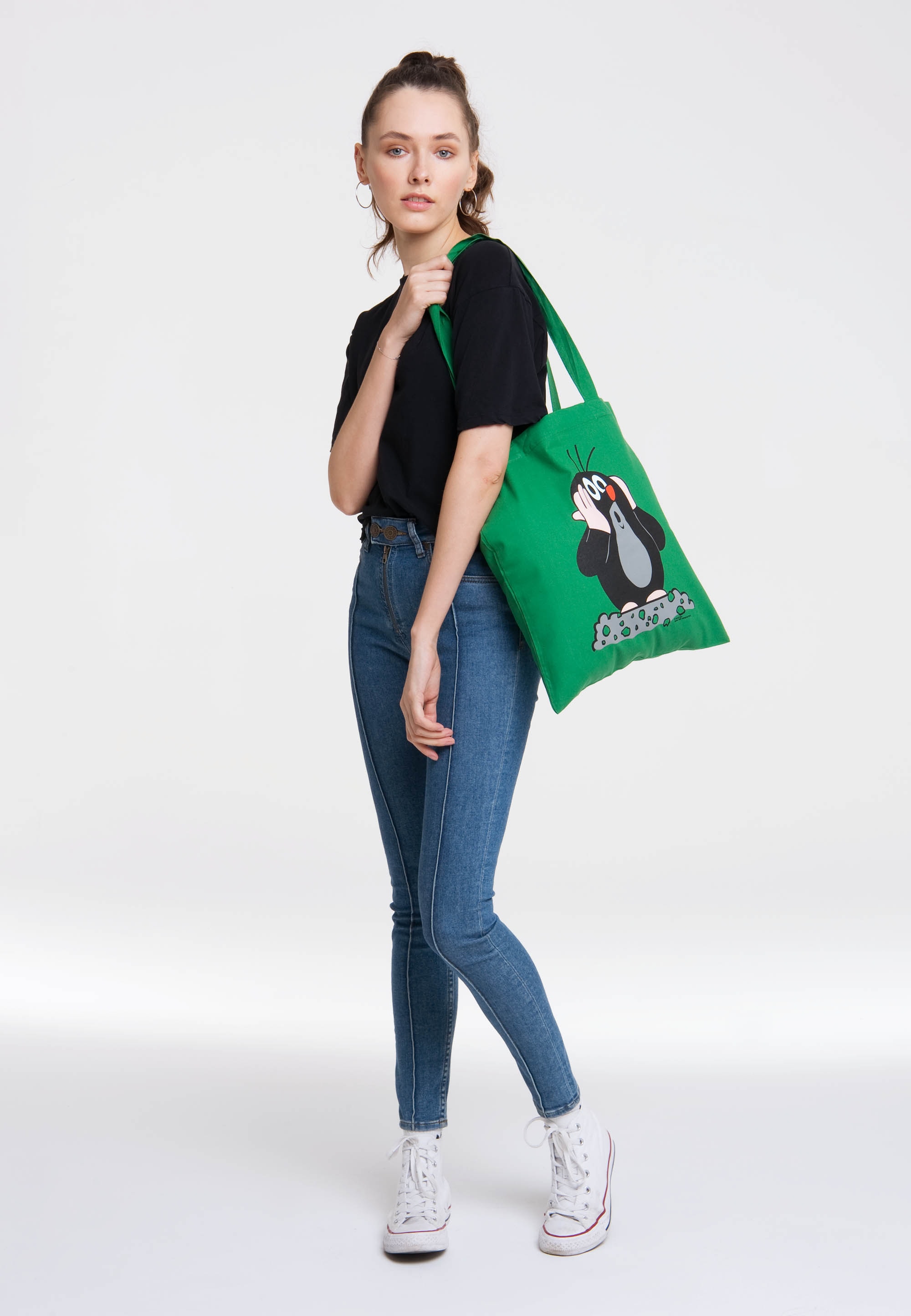 LOGOSHIRT Henkeltasche "Der kleine Maulwurf" mit Der kleine Maulwurf-Motiv