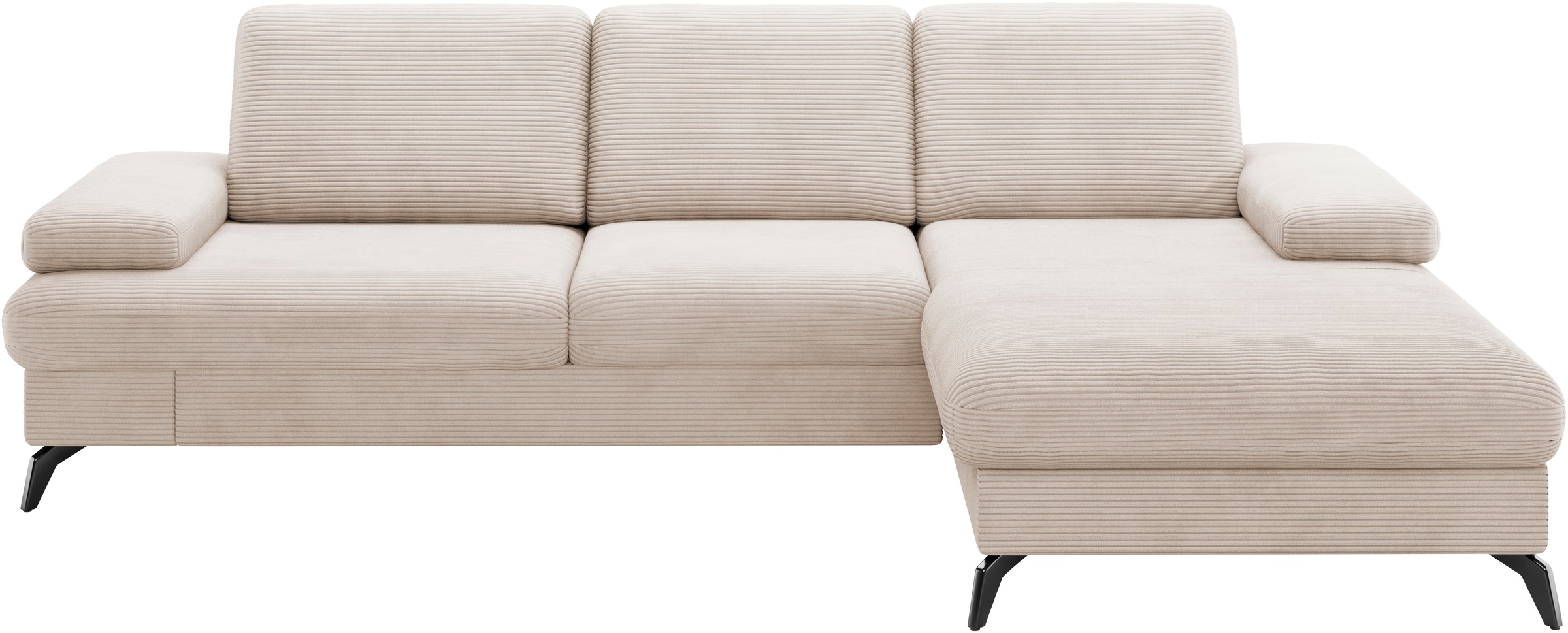 sit&more Ecksofa »Morris Jubi, L-Form«, inkl. Armteilfunktion und 1 Zierkissen, wahlweise mit Bettfunktion