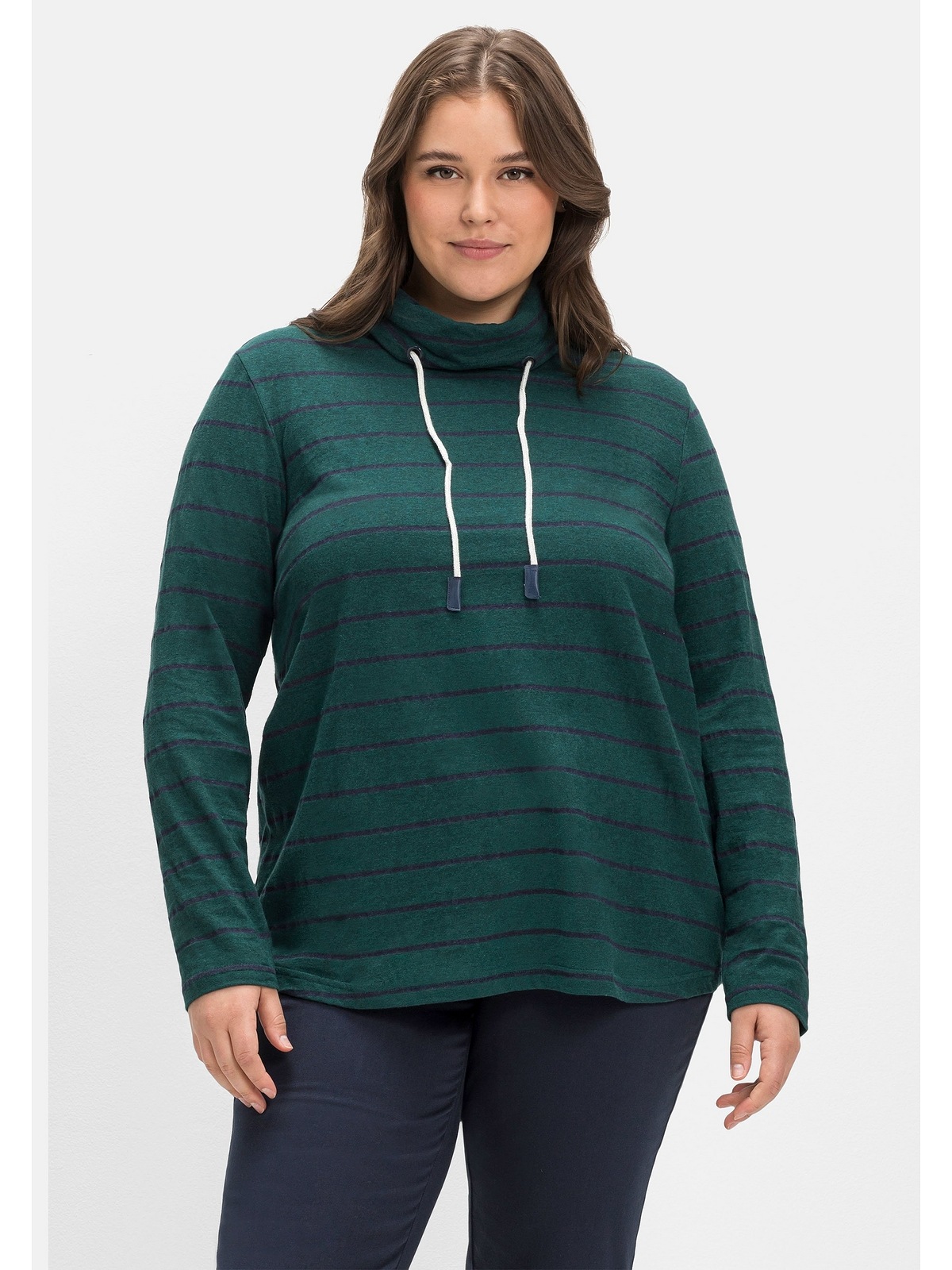 Sheego Langarmshirt »Große Größen« in leicht ausgestellter Form