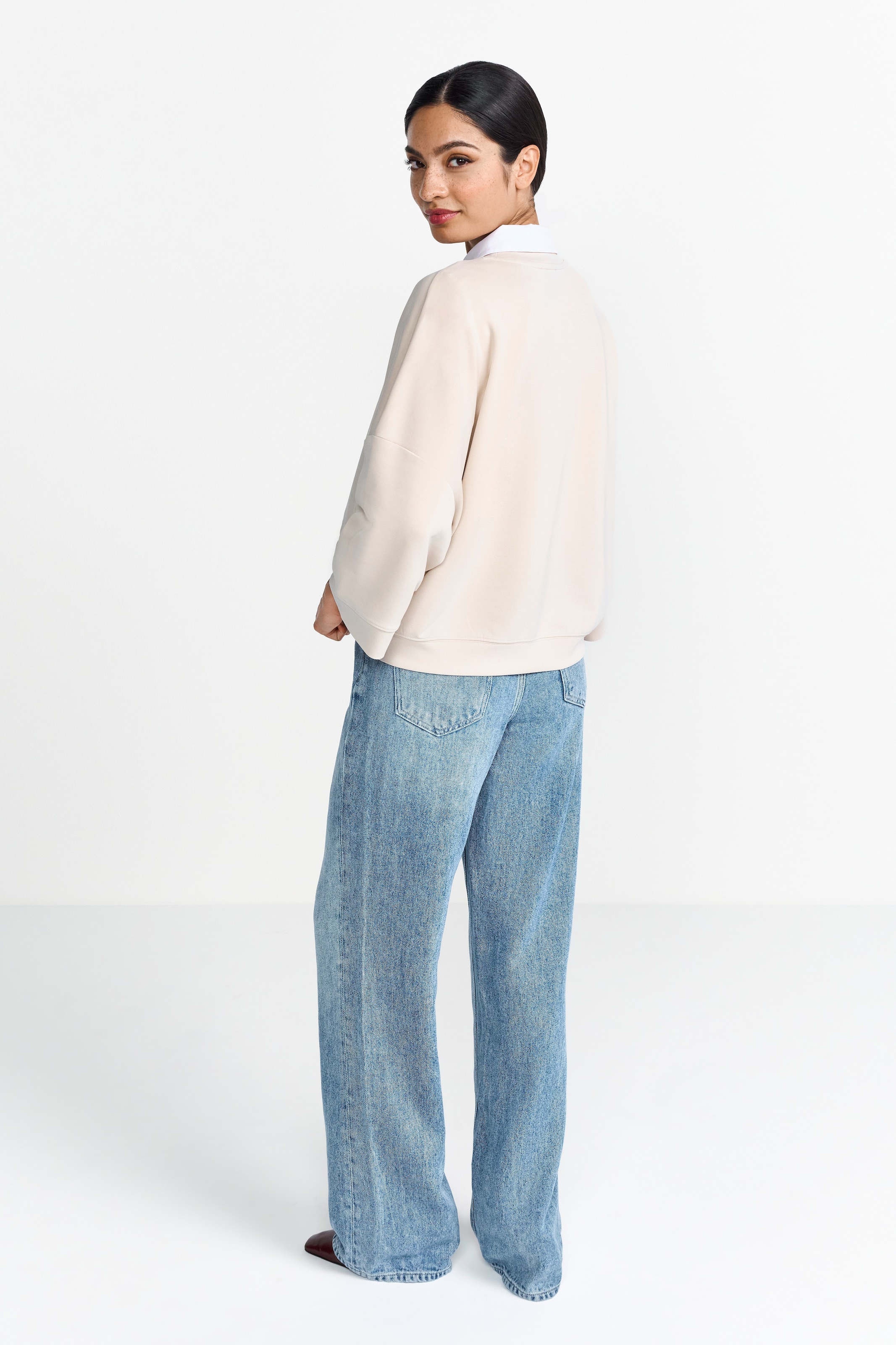 RICHROYAL Kurzarmshirt »Tencel peached Shirt«, modische Kurzarmsweatshirt