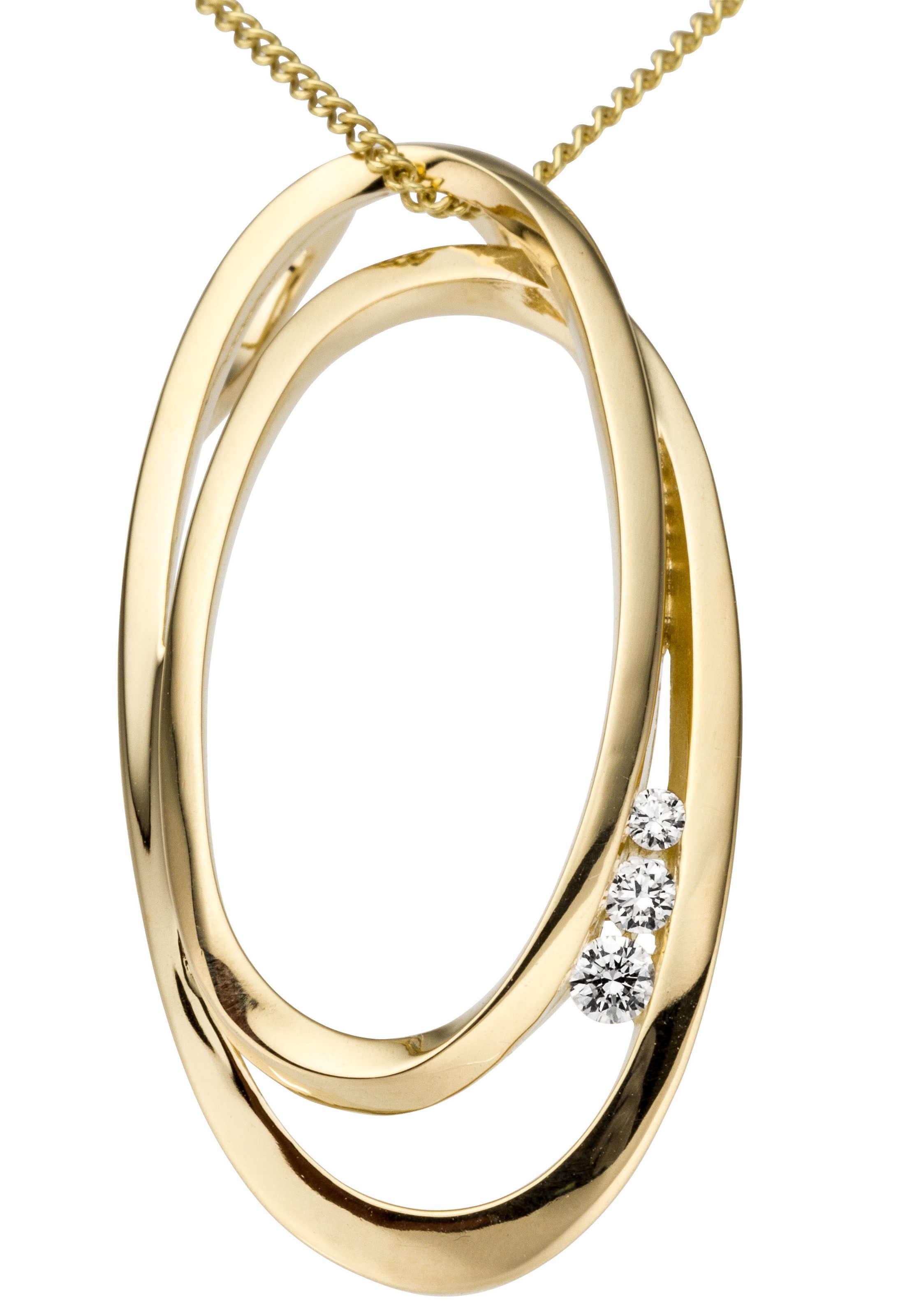 ONE ELEMENT Kettenanhänger Brillant aus Schmuck online »0.03 Herz Diamant Herz kaufen 585 ct | Damen BAUR Gold Anhänger Gelbgold«