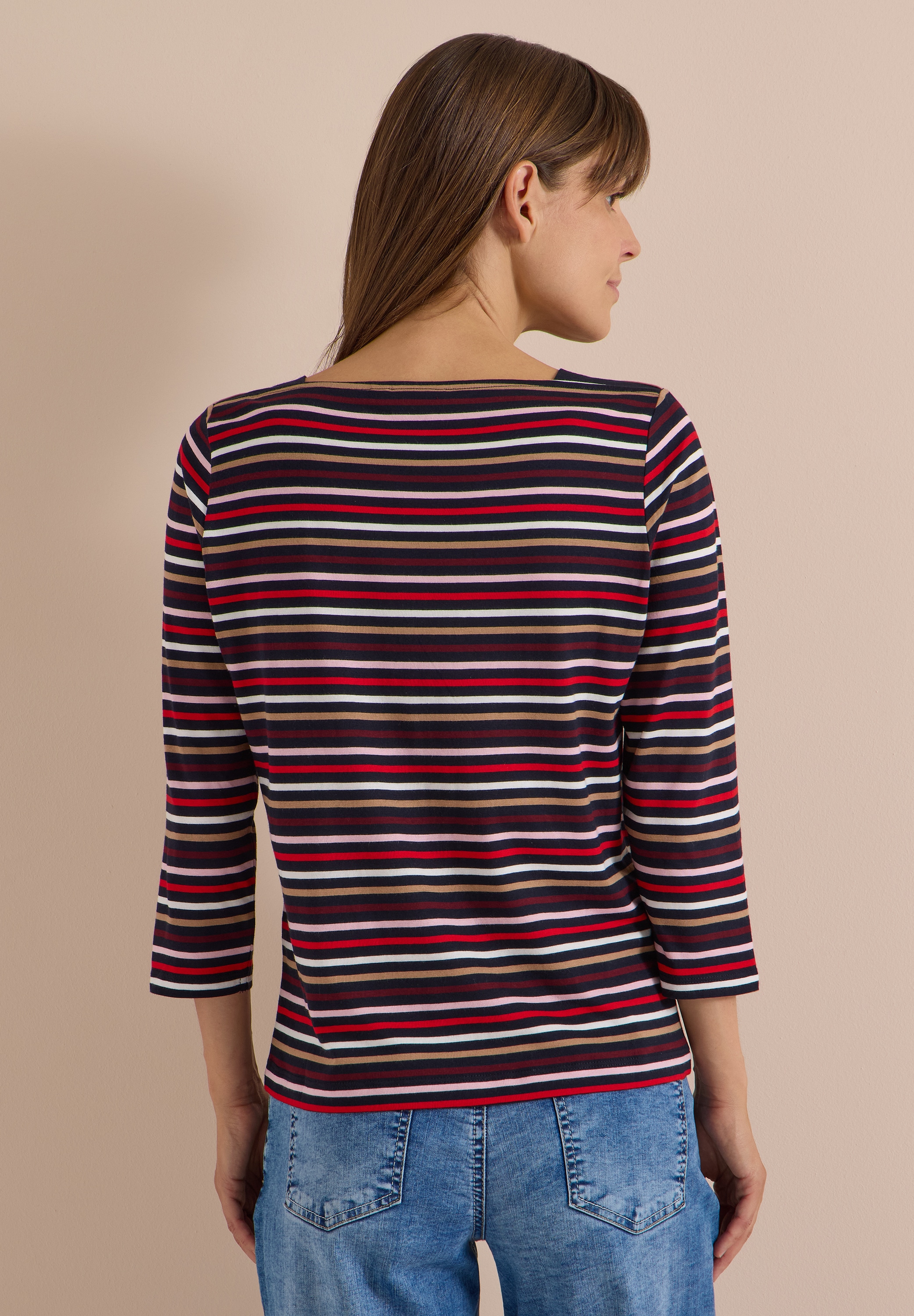Cecil 3/4-Arm-Shirt aus softem Materialmix