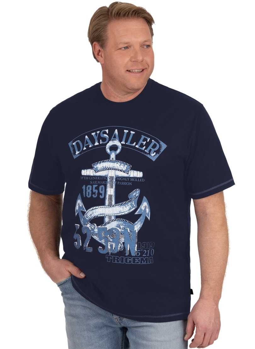 Trigema T-Shirt »TRIGEMA T-Shirt mit Anker-Druckmotiv« BAUR maritimem bestellen | ▷