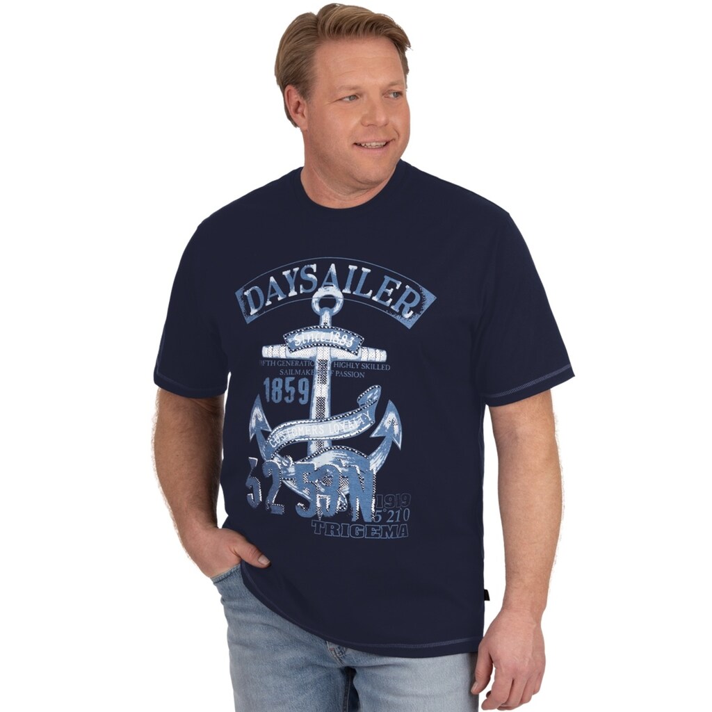 Trigema T-Shirt »TRIGEMA T-Shirt mit maritimem Anker-Druckmotiv«