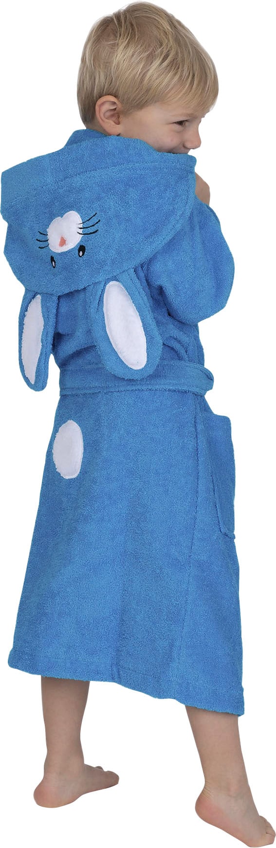 Wewo fashion Kinderbademantel »8024«, (1 St.), für Mädchen & Jungen, mit niedlicher Kapuze