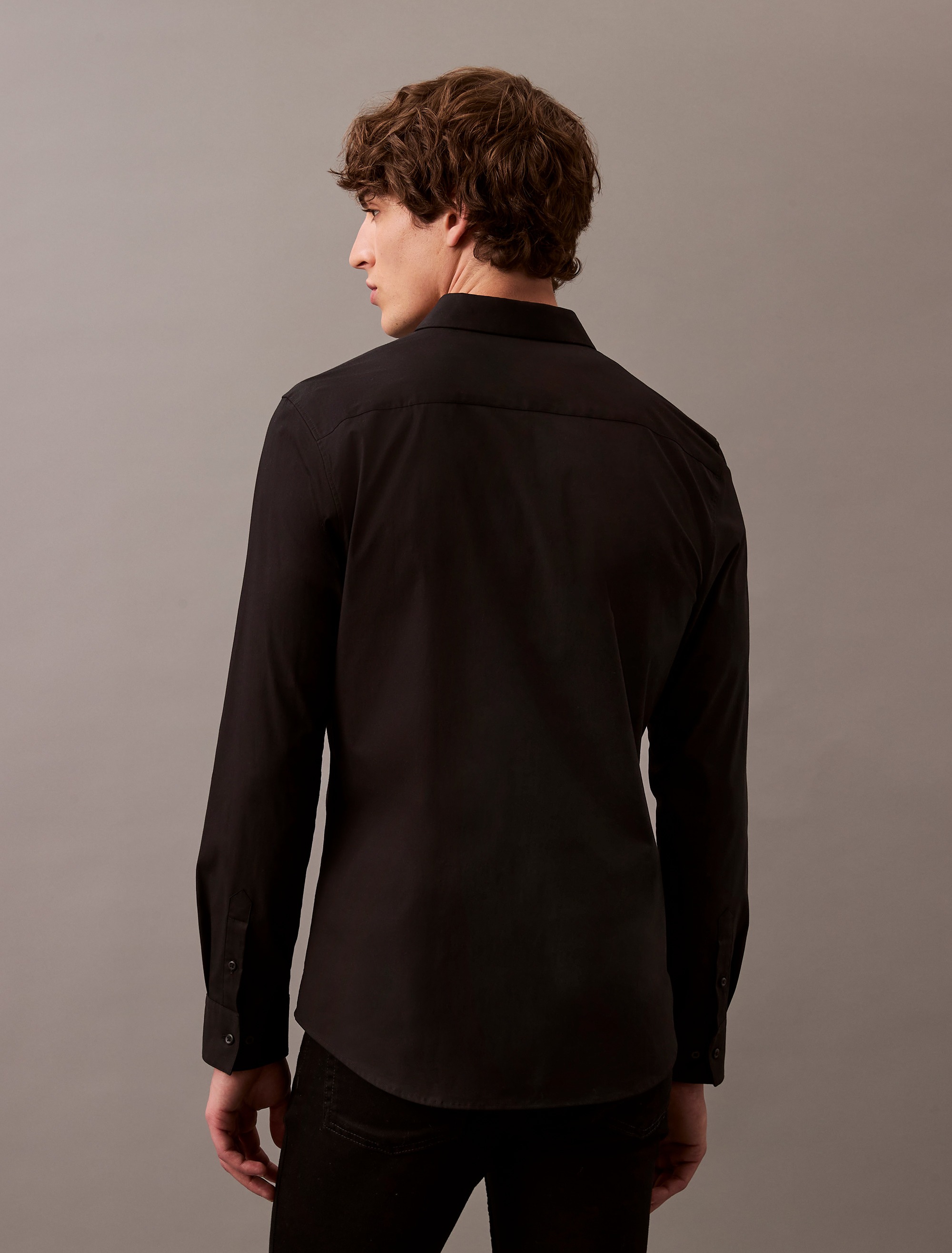 Calvin Klein Langarmhemd "LS SOLID STRETCH SLIM SHIRT", in Unifarbe günstig online kaufen