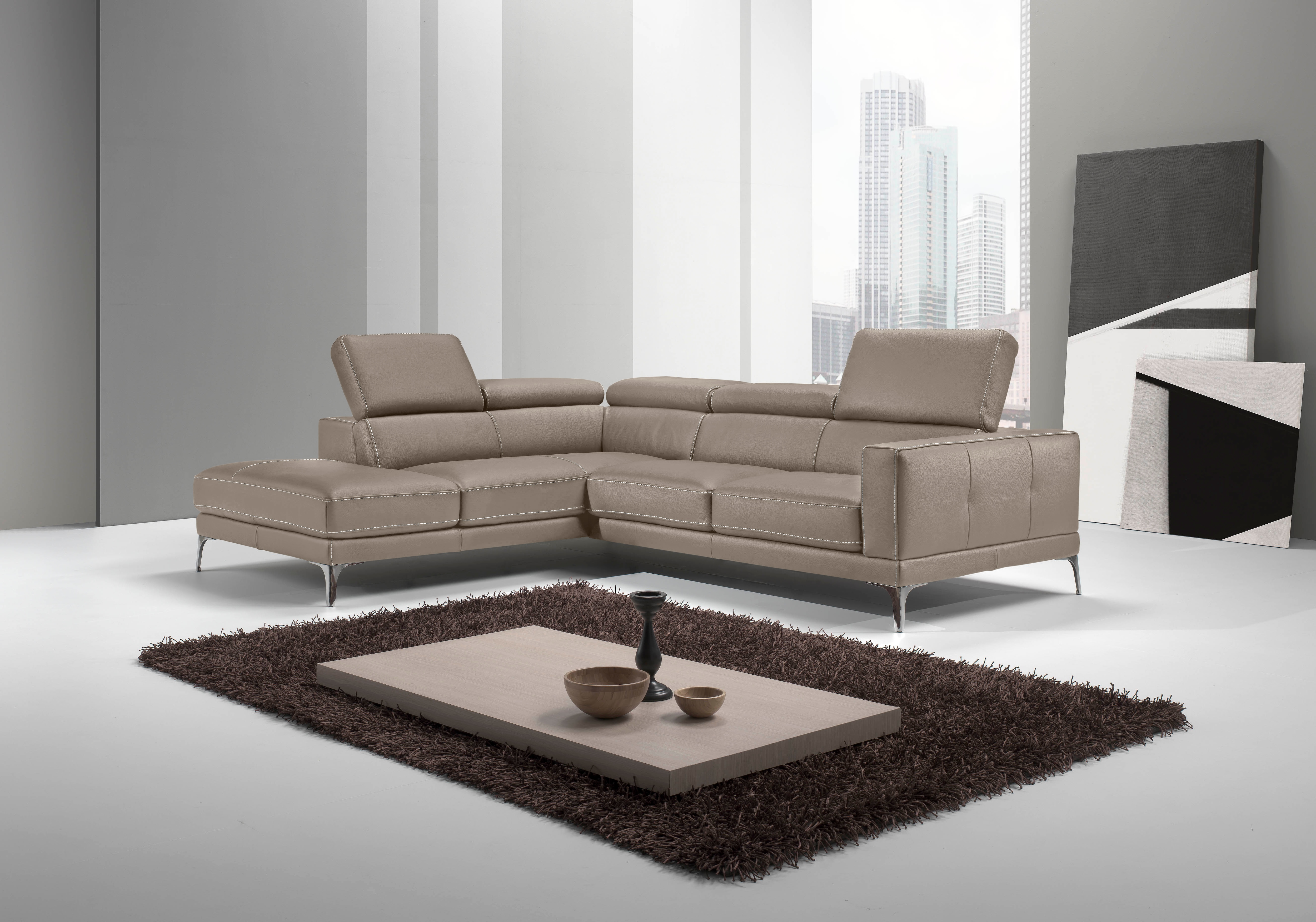 Egoitaliano Ecksofa "Claudie, Designsofa mit extrakomfortablem Sitzkomfort, L-Form" Inkl. Kopfteilverstellung, L-Form