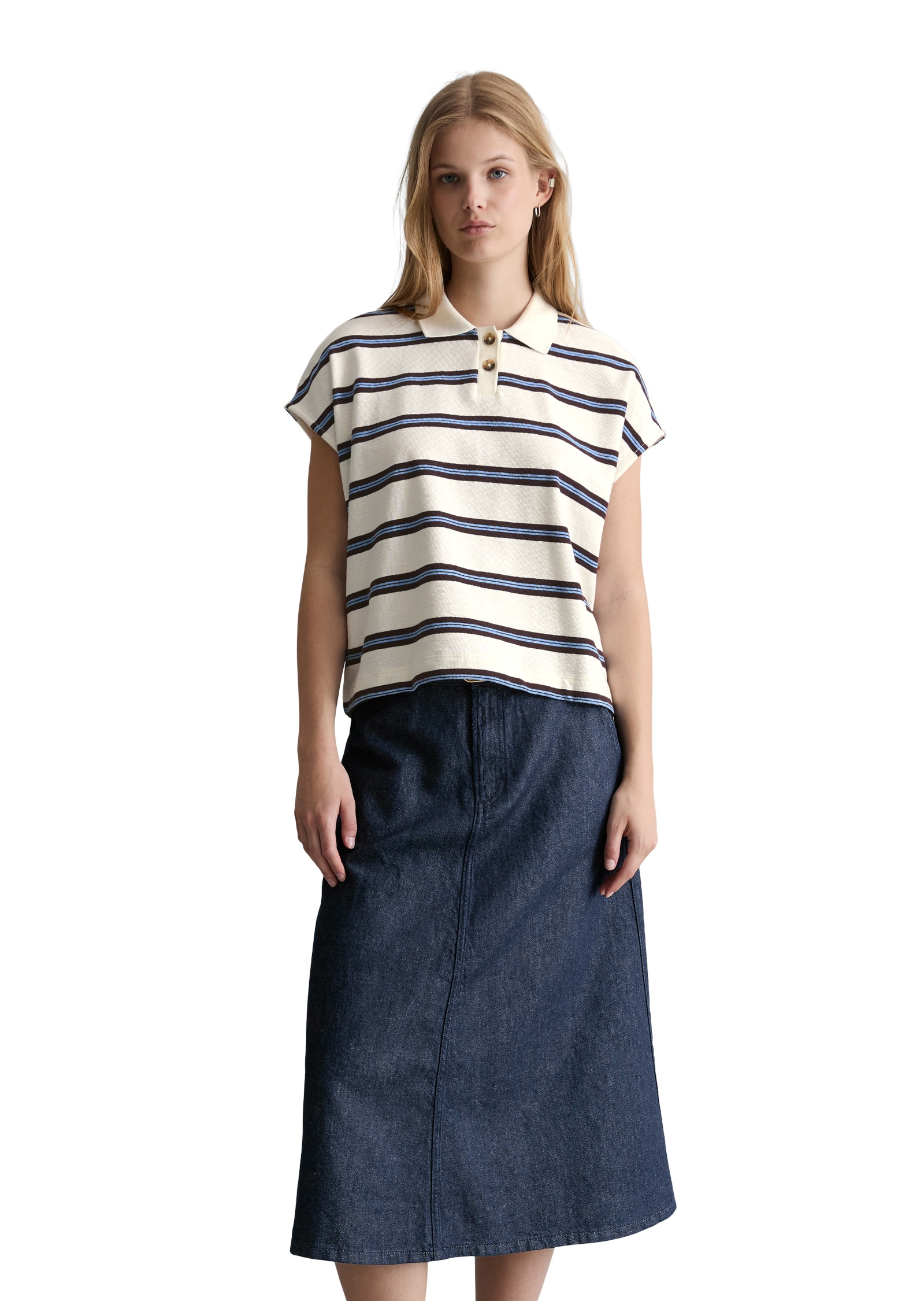 Marc O'Polo DENIM Poloshirt »aus schwerem Single Jersey«
