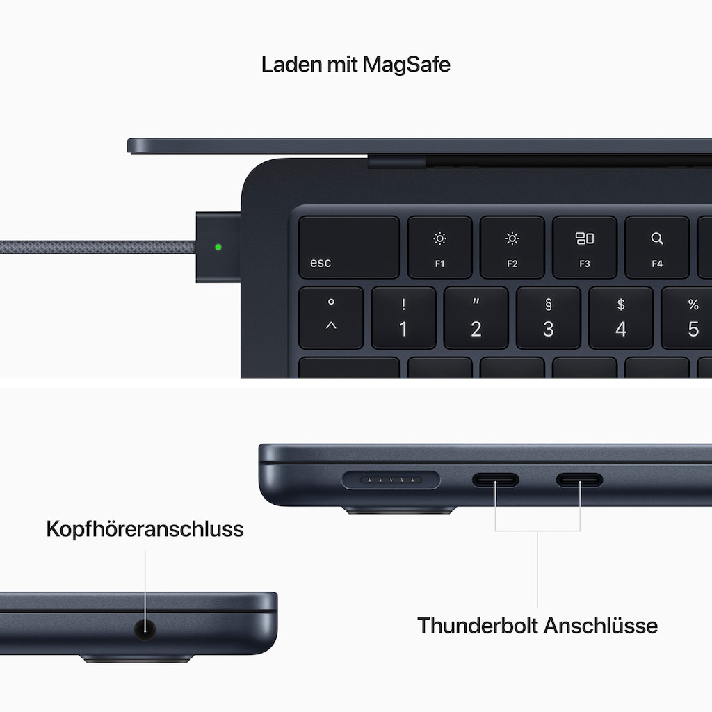 Apple Notebook »MacBook Air 13"«, 34,46 cm, / 13,6 Zoll, Apple, M2, 10-Core GPU, 512 GB SSD