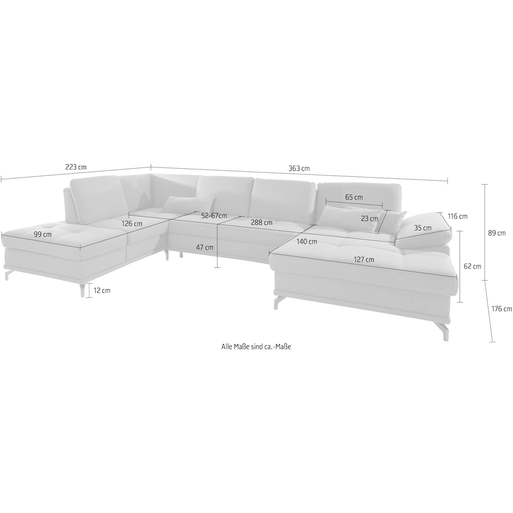 Places of Style Wohnlandschaft »Costello U-Form«