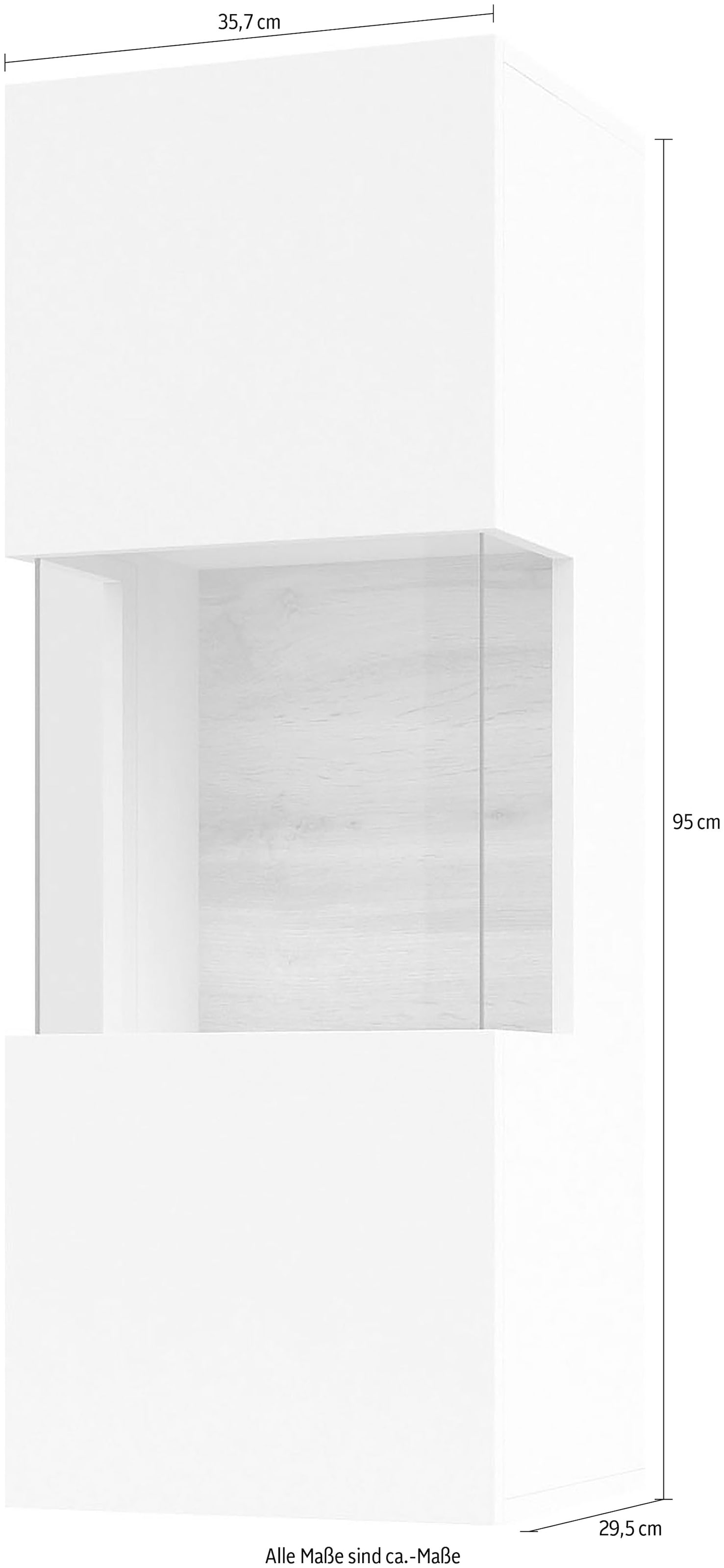 Helvetia Hängevitrine »Ava«, Höhe 95 cm BAUR mit kaufen Seitenverglasung 