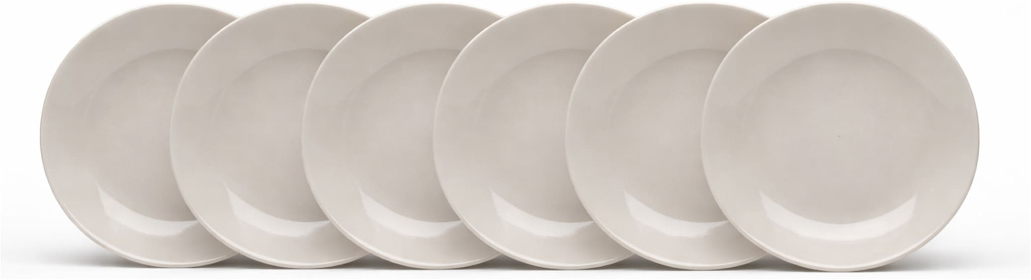 van Well Dessertteller "Malmö, Teller 20 cm, 6 Stück" Teller Set, Steingut, spülmaschinen-/mikrowellengeeignet