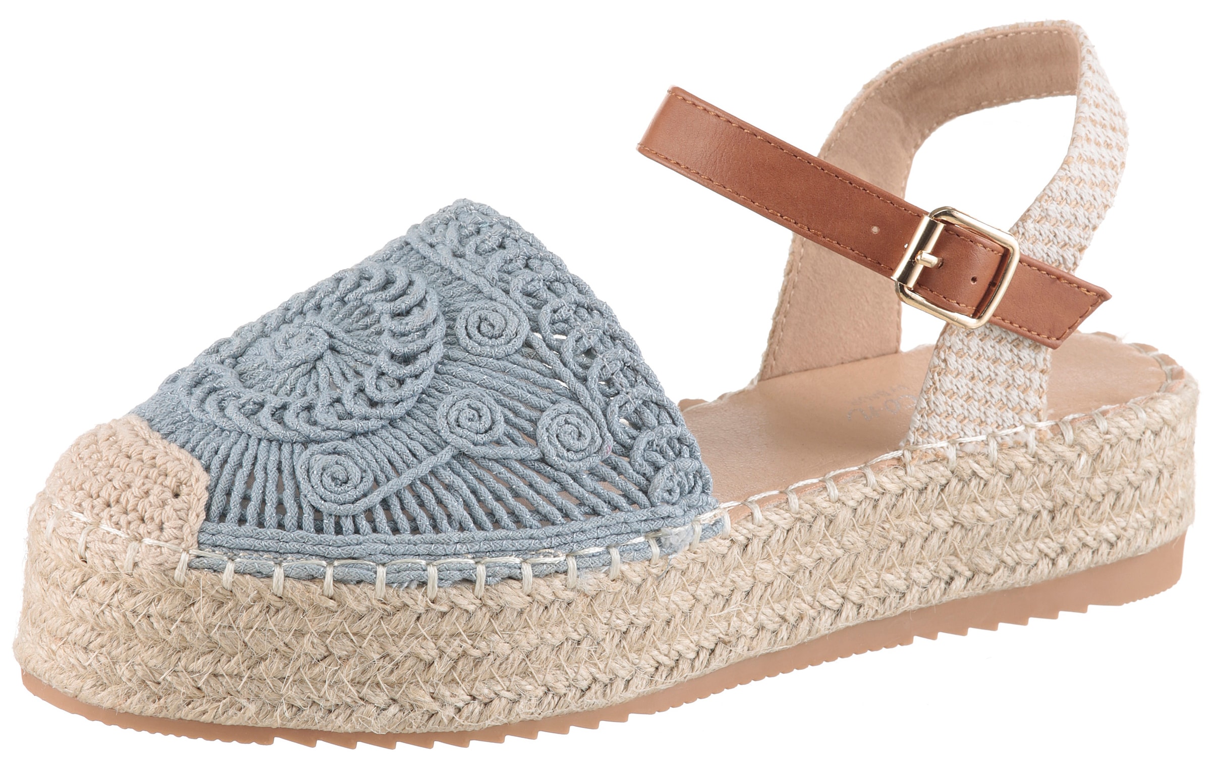 Aniston SHOES Plateausandale Häkel-Sandale, Sommerschuh, Urlaubsschuh - NEU günstig online kaufen