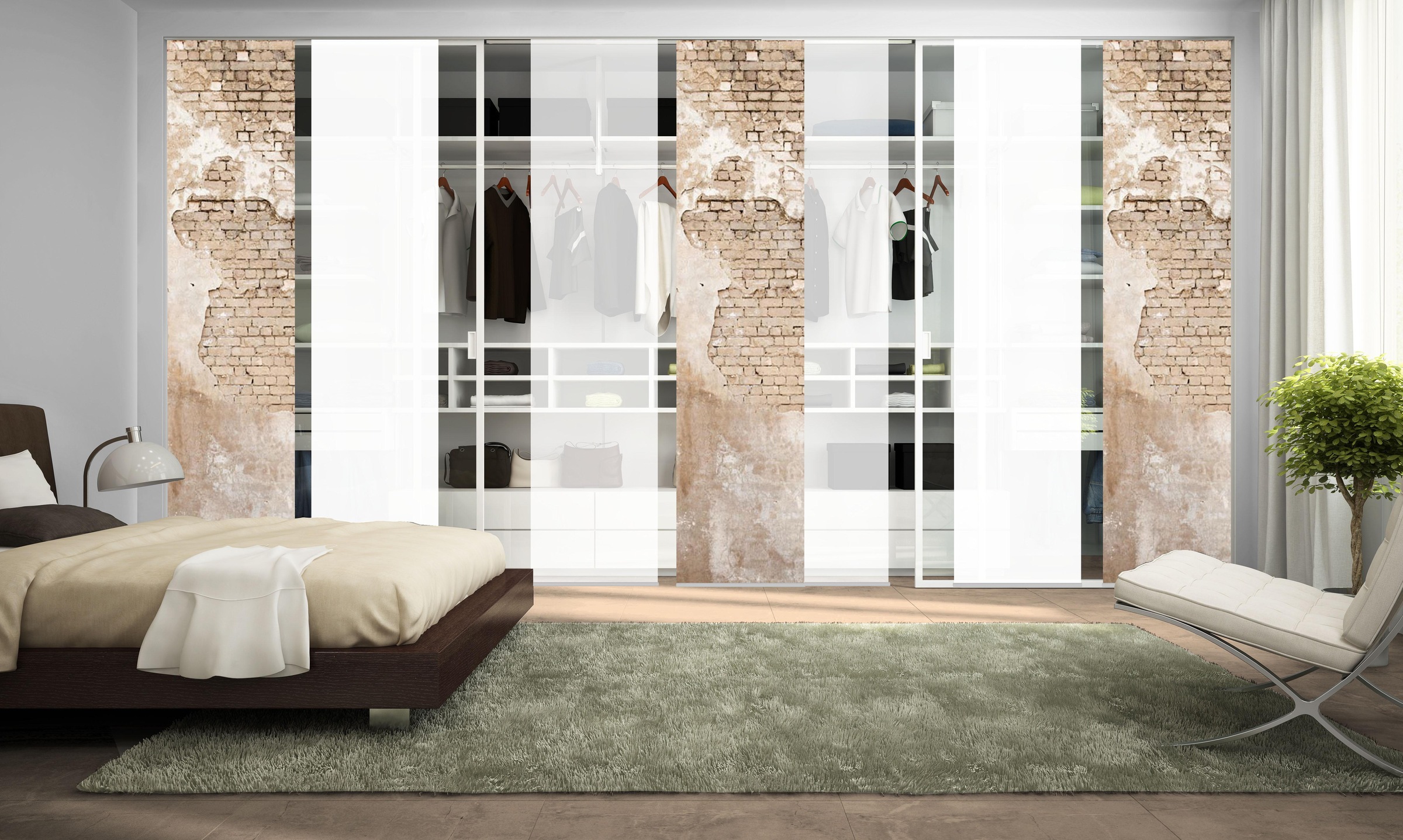 HOME WOHNIDEEN Schiebegardine »WALLONA 7ER SET«, (7 St.), HxB: 245x60 kaufen