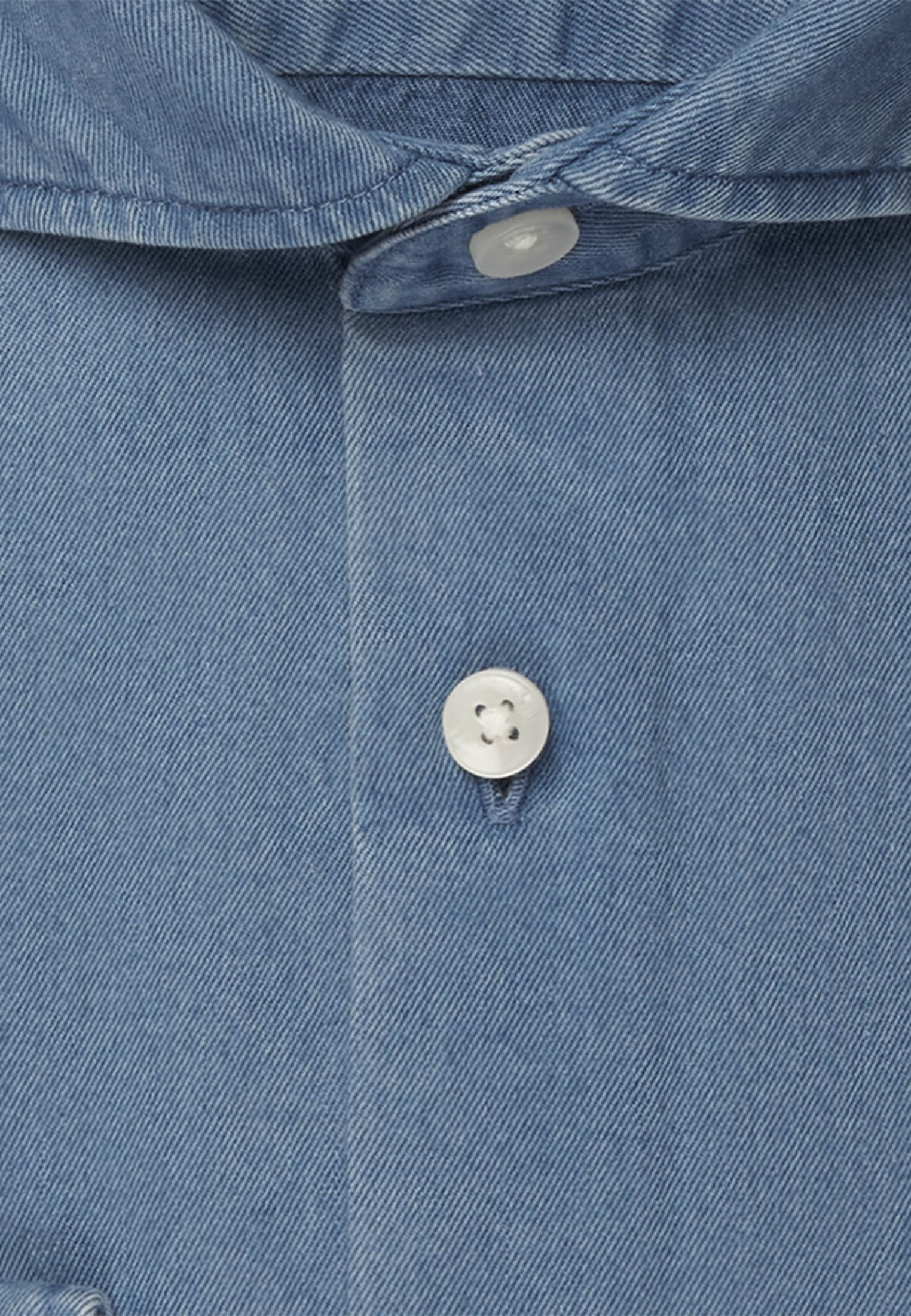 seidensticker Jeanshemd Regular 1/1 Kentkragen Denim