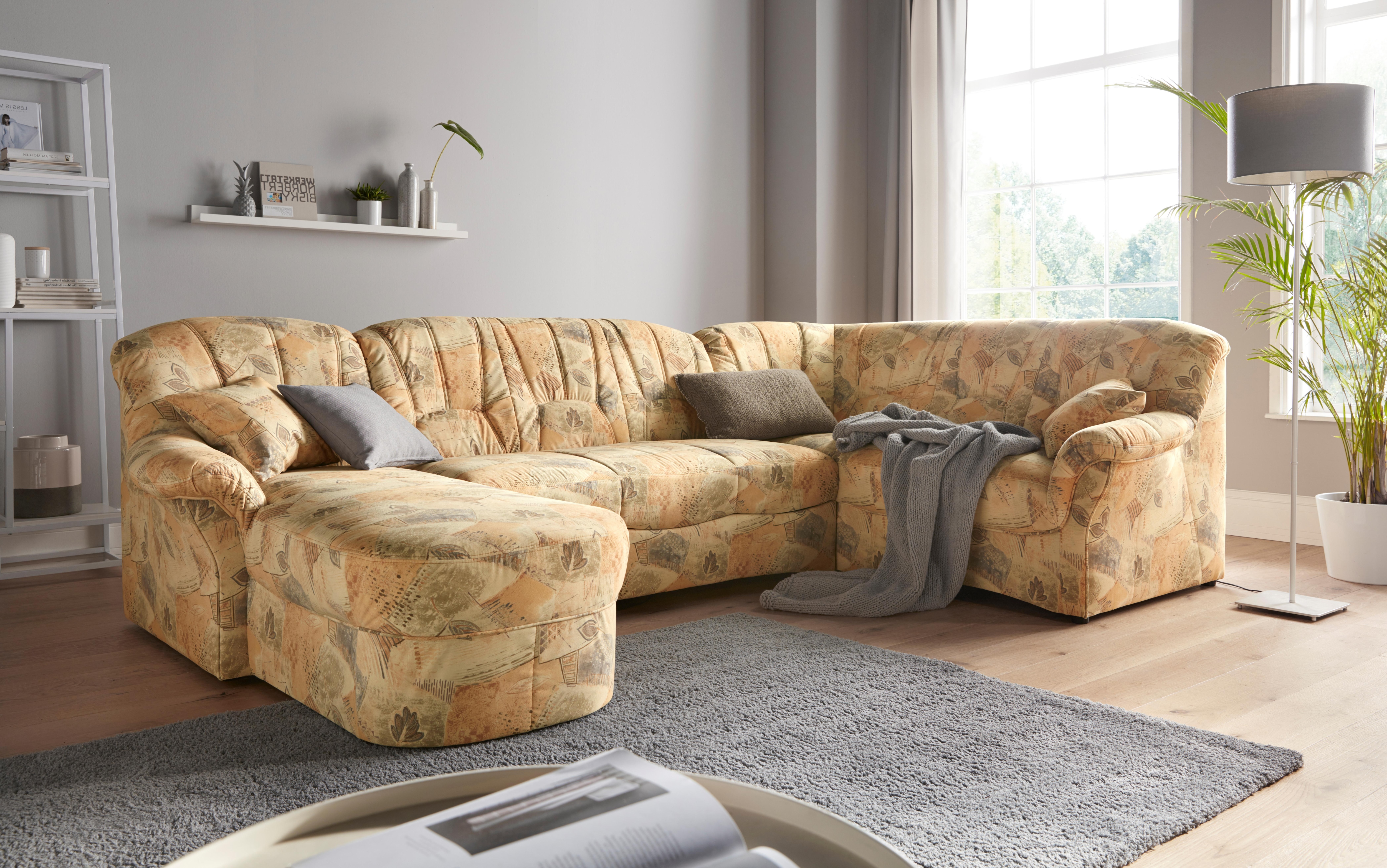 DOMO collection "Bahia mit viel Platz, zeitloses Design, U-Form" wahlweise mit Bettfunktion