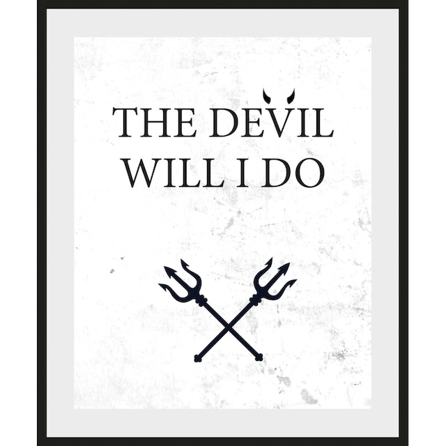queence Bild »THE DEVIL WILL I DO«, Schriftzug, (1 St.) bestellen | BAUR