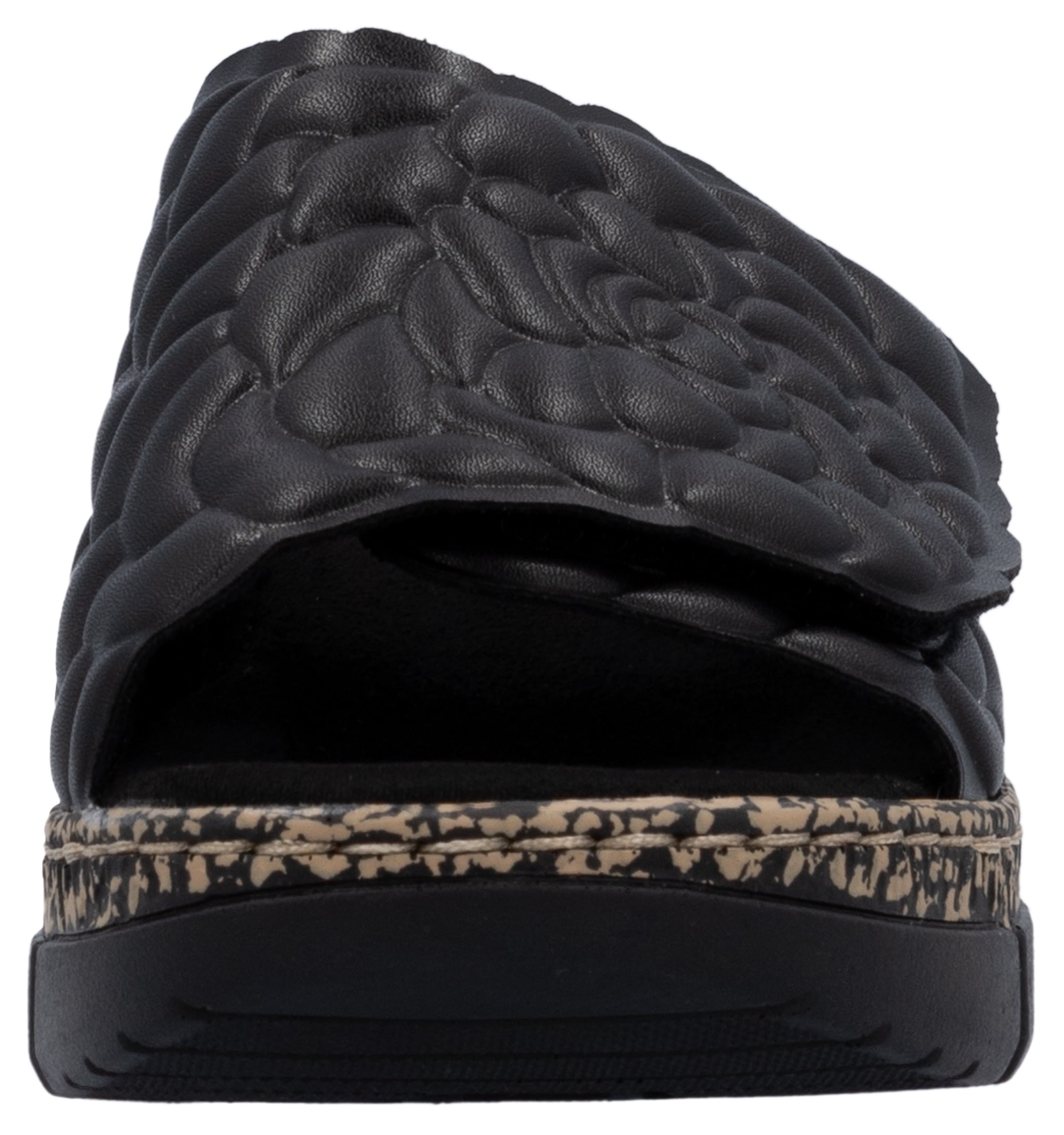 Rieker Pantolette, Sommerschuh, Klettschuh, Hausschuh, Plateau, mit Klettverschluss