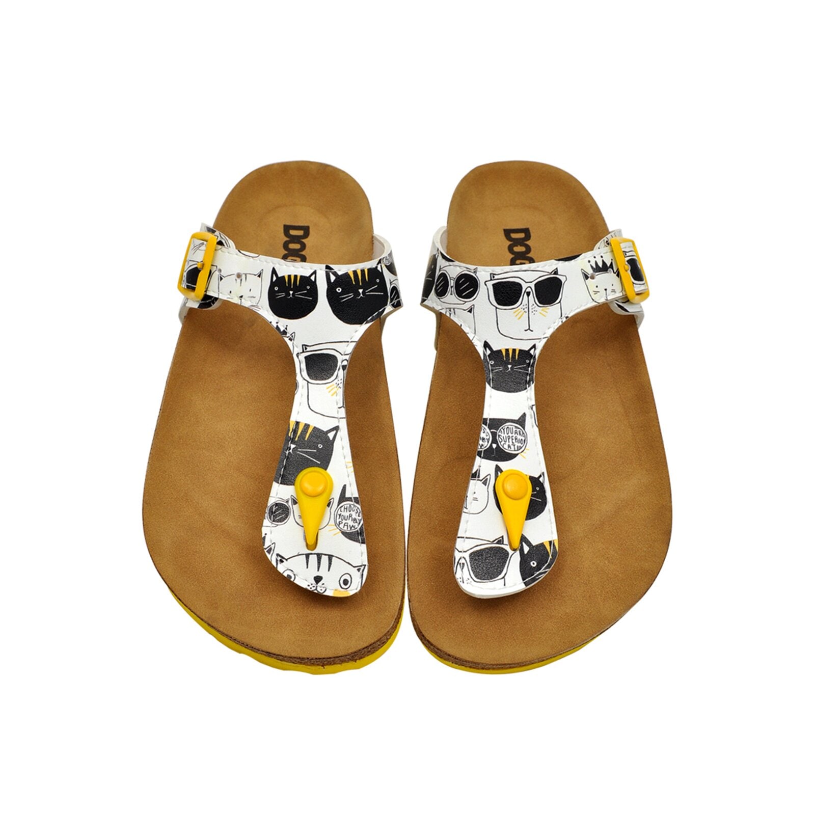 DOGO Zehentrenner »Lila Zehentrenner Yabara With Fish Damen Sandalen«, Vegan