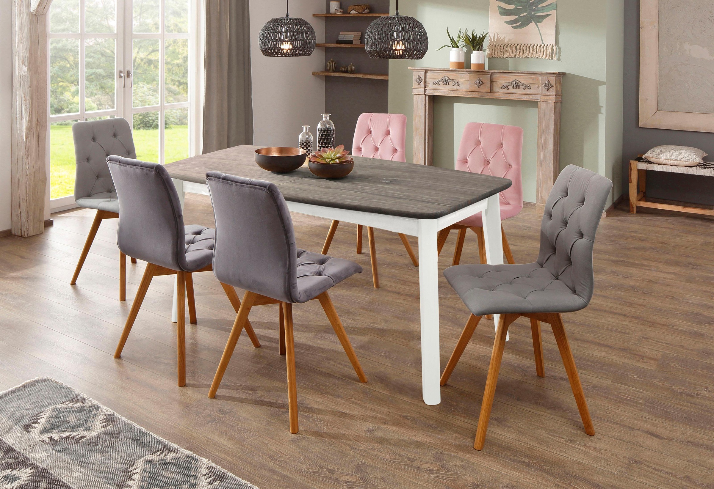 Home affaire Esstisch »Palermo«, mit Auszugfunktion, aus Massivholz, FSC® zertifiziert