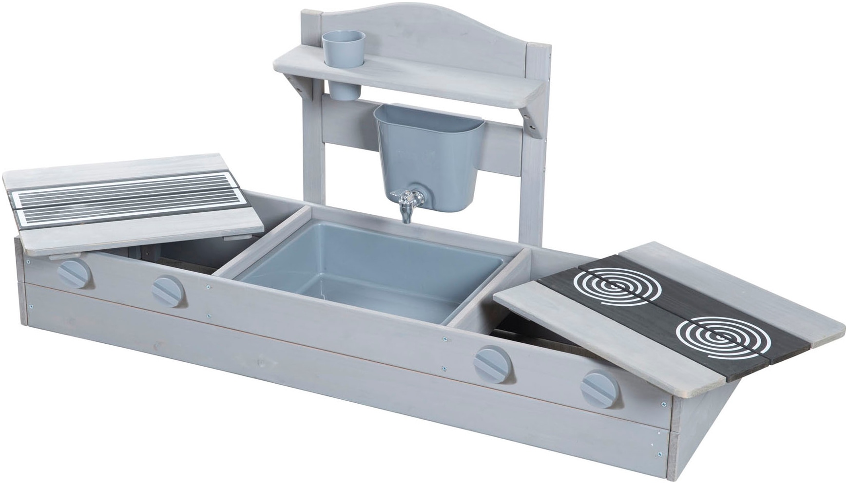 roba® Sandkasten »2 in 1, Balkonsandkasten mit Matschküche«, FSC® - schützt Wald