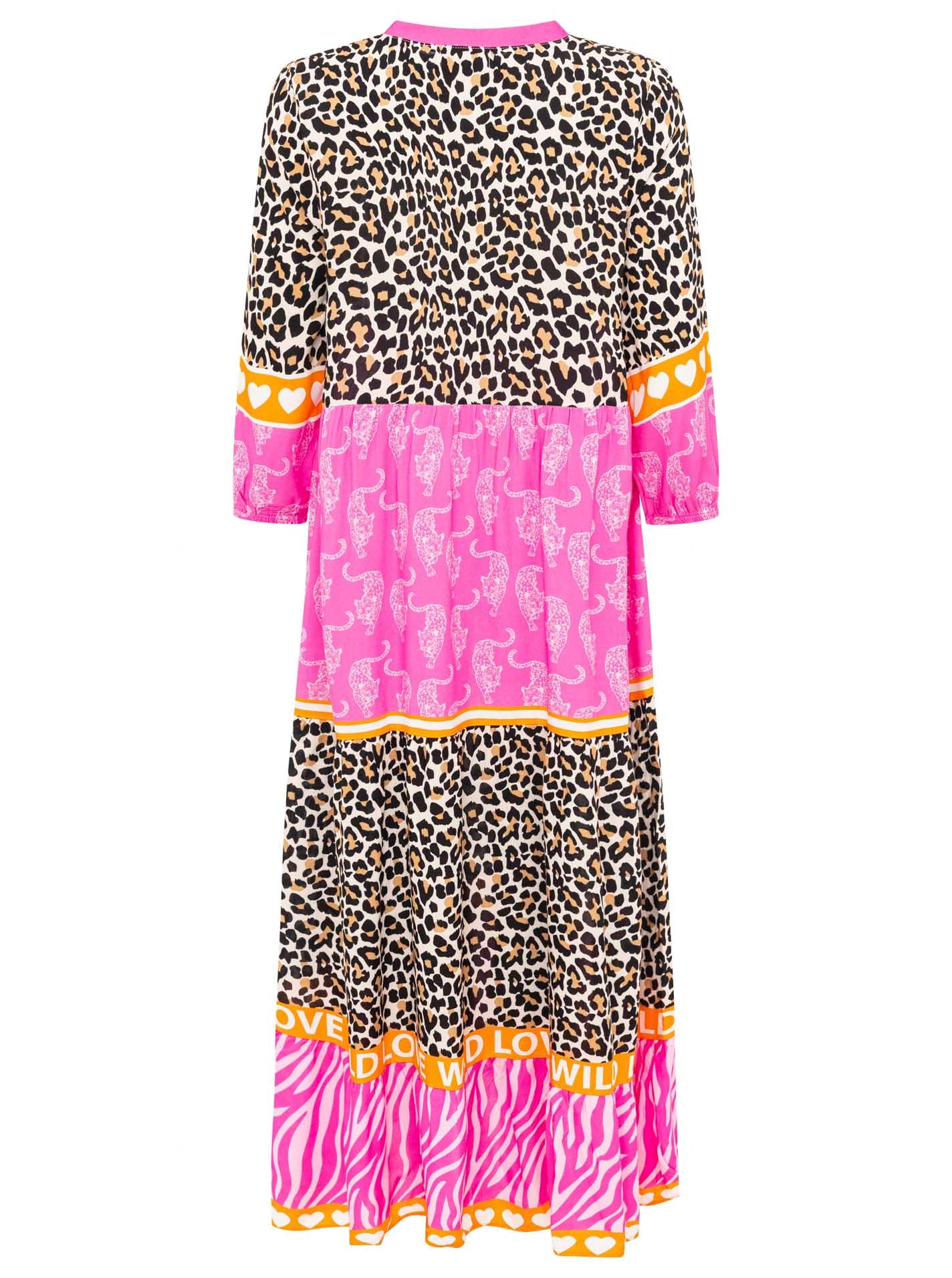Zwillingsherz Maxikleid »"Wild Love"«, mit Leo, Zebra und Mustermix