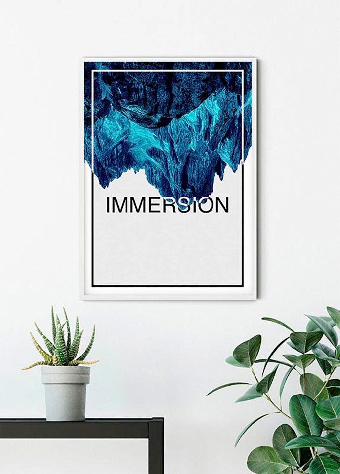 Komar Bild "Immersion Blue", Abstrakt-Sprüche & Texte, (1 St.), Wandbild zu günstig online kaufen