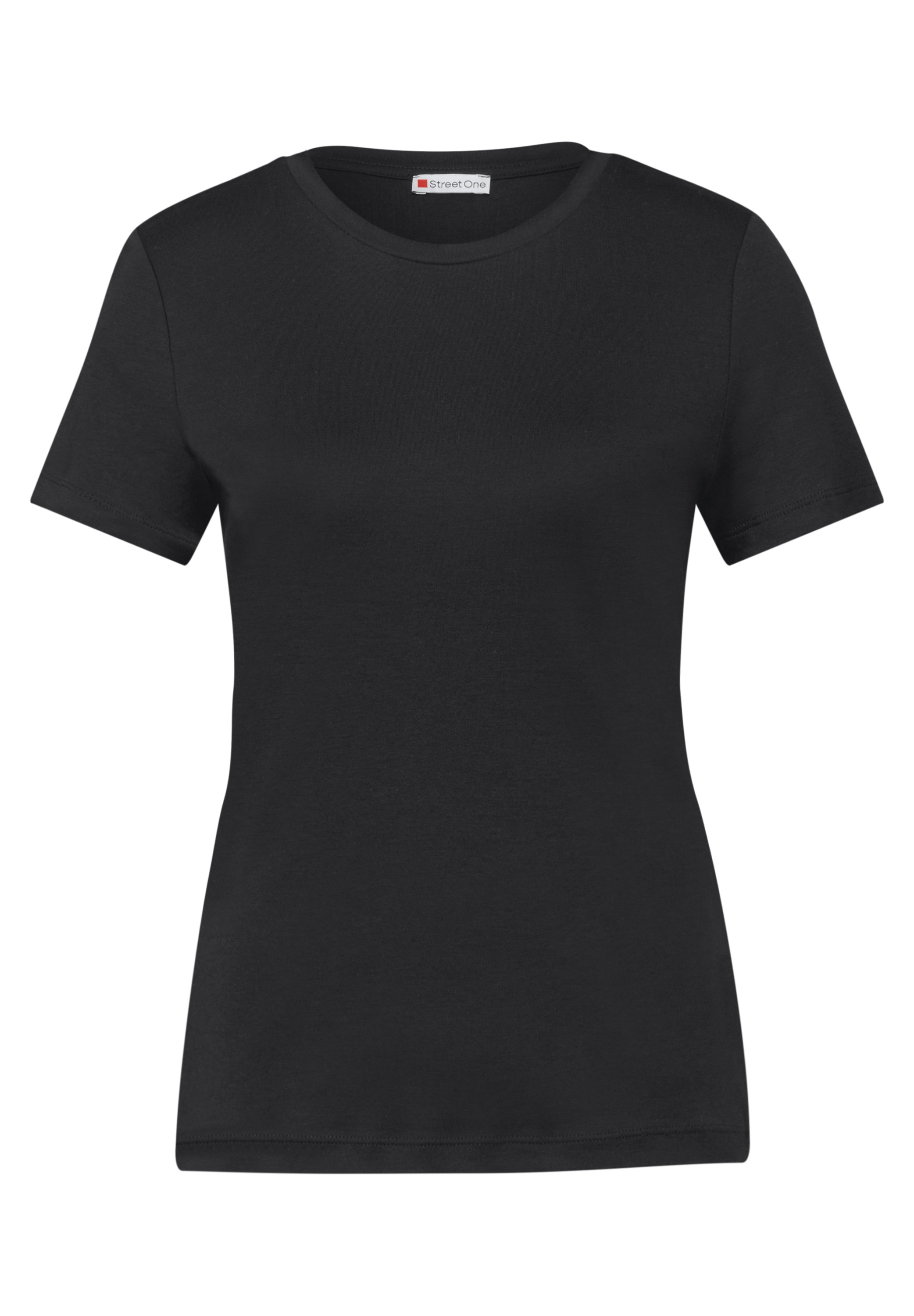 STREET ONE Rundhalsshirt, mit Rundhalsausschnitt