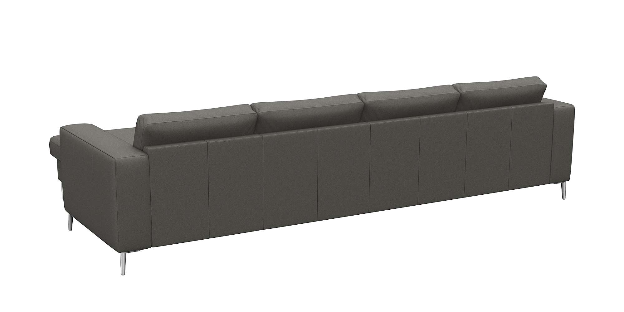 Thumbnail - FLEXLUX Ecksofa "Fiore, super Sitzkomfort durch Kaltschaum im Sitz, L-Form", breite Armlehnen, Füße Alu