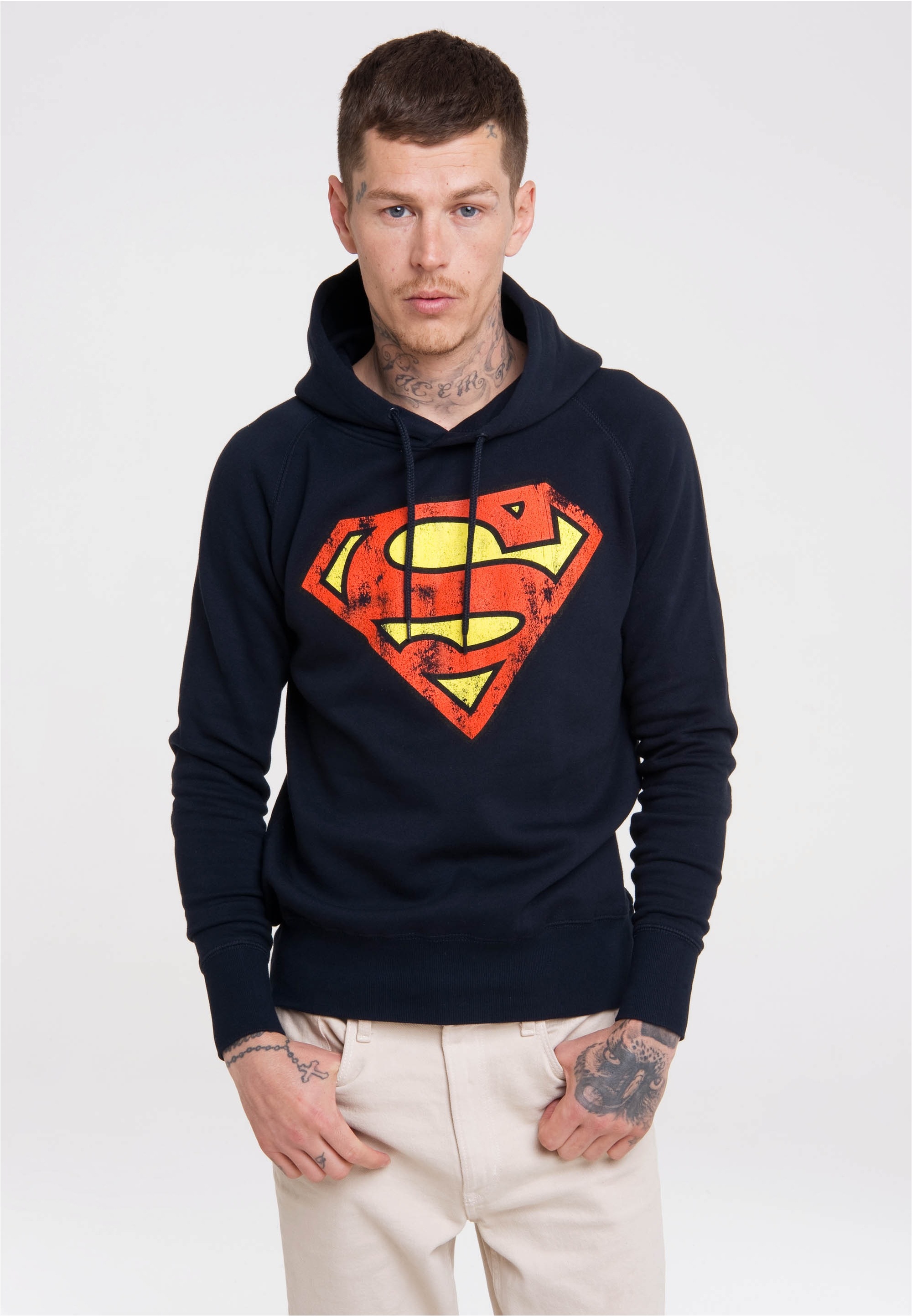 LOGOSHIRT Kapuzensweatshirt »DC – Superman Logo«, mit Superhelden-Print
