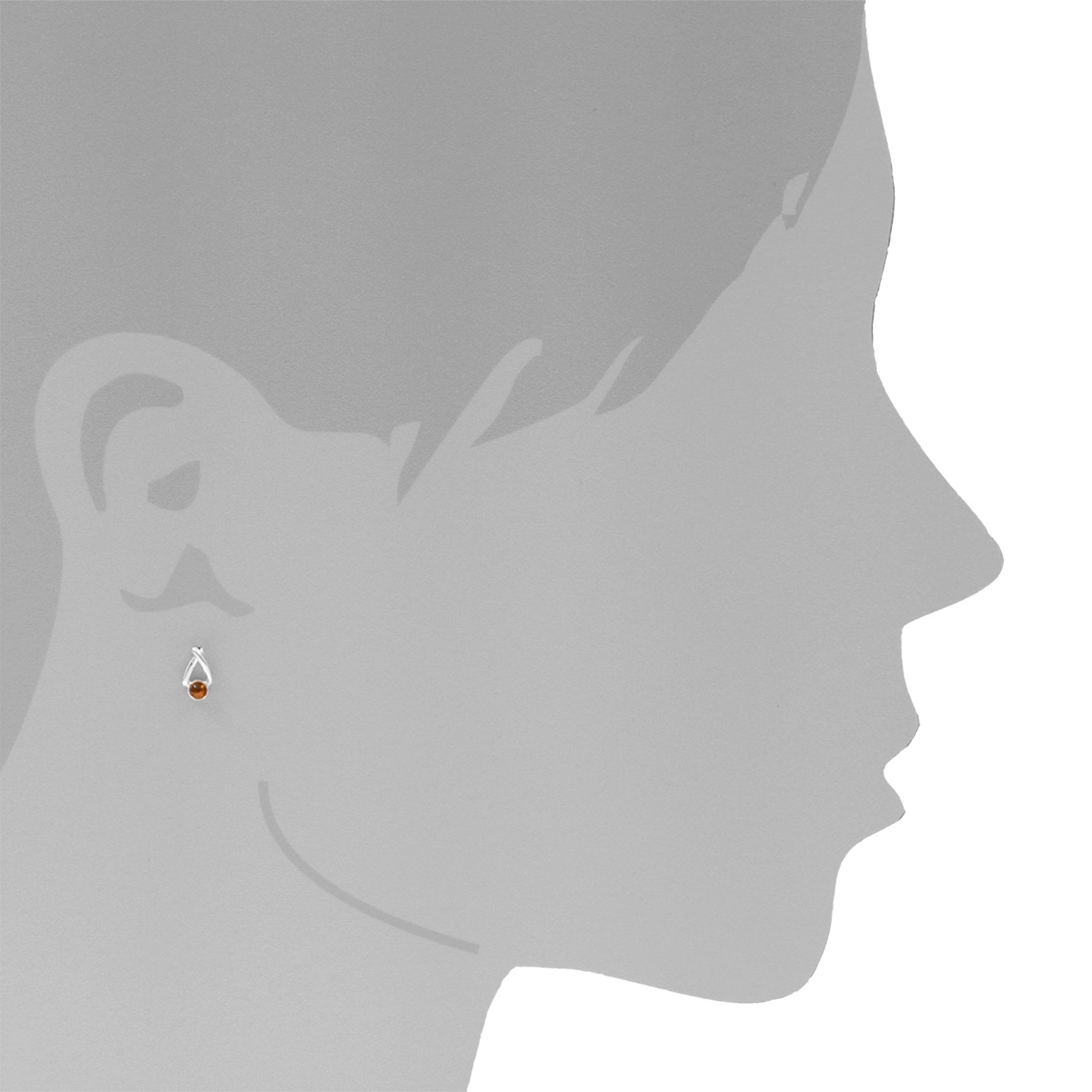 OSTSEE-SCHMUCK Paar Ohrstecker »- Naja - Silber 925/000 - Bernstein«