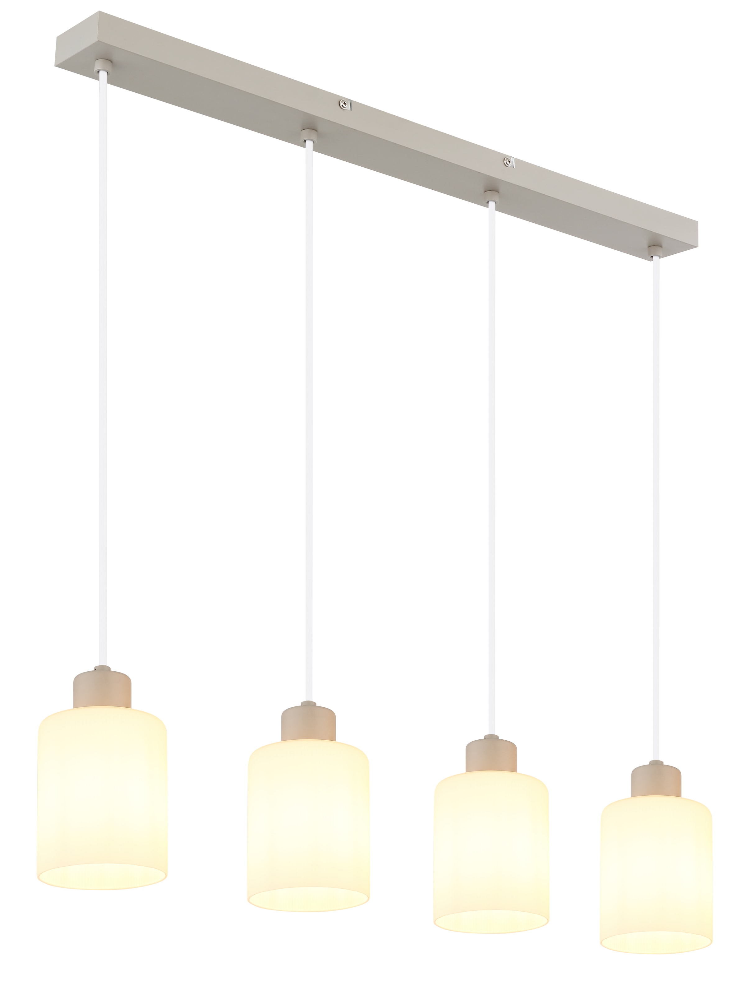 GLOBO LIGHTING Hängeleuchte »TRENT« E27 1 Stk. Sandfarbene Hängeleuchte mit Glas opal, höhenverstellbar