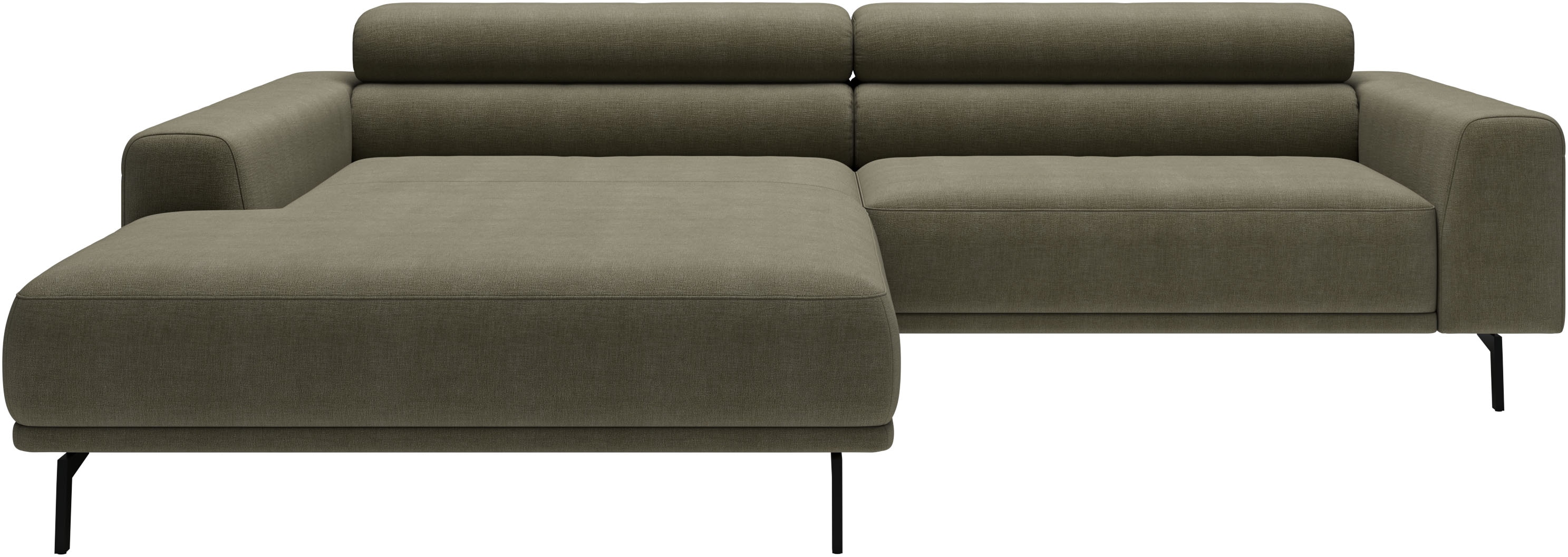 SCHÖNER WOHNEN-Kollektion "Tossa, Modernes Design trifft smarte Funktione, Breite 258 cm" Motorischer Sitzvorzug, Kopfteil-Funktion & Saugroboter-Höhe