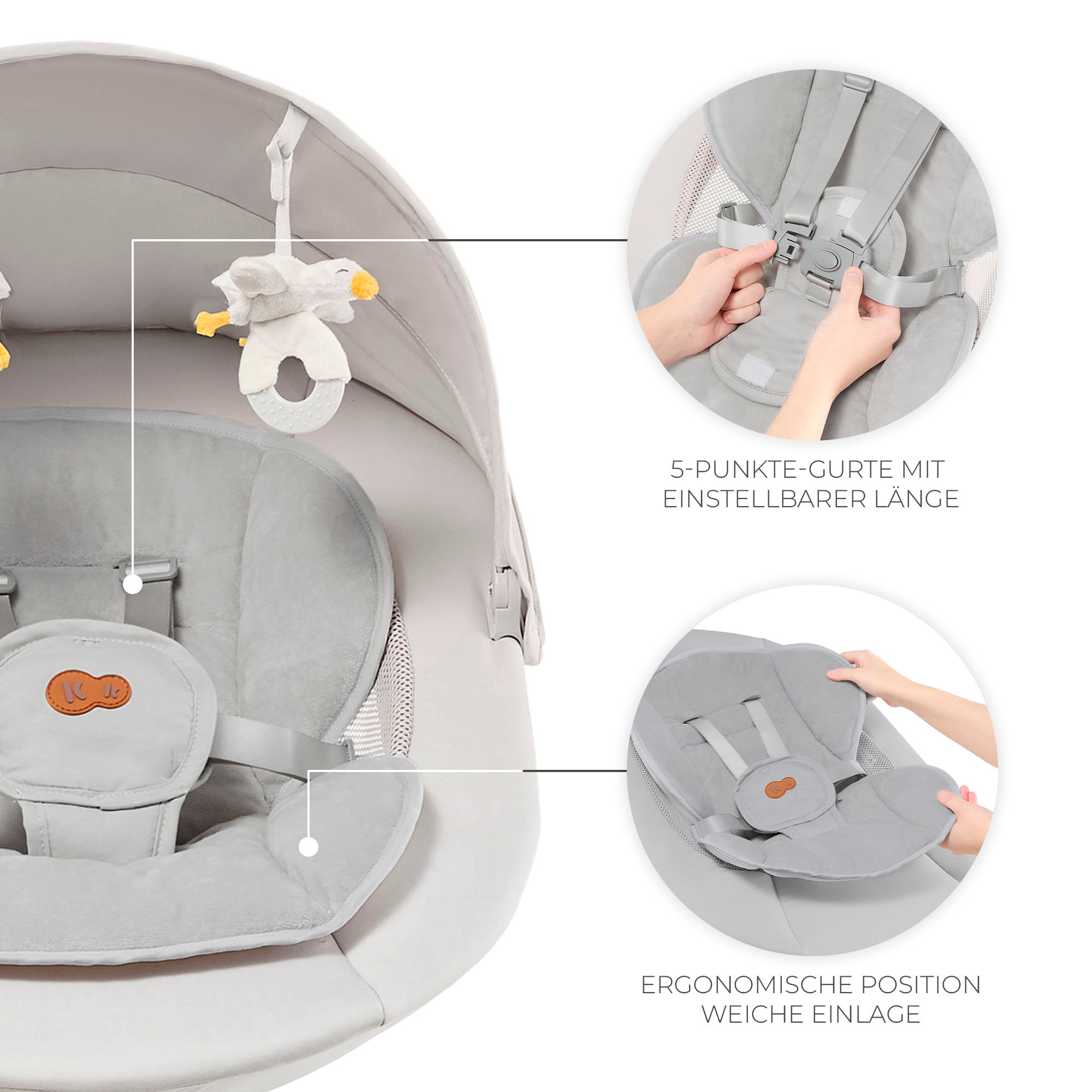 Kinderkraft Babywippe »TULSY« mit Soundeffekt