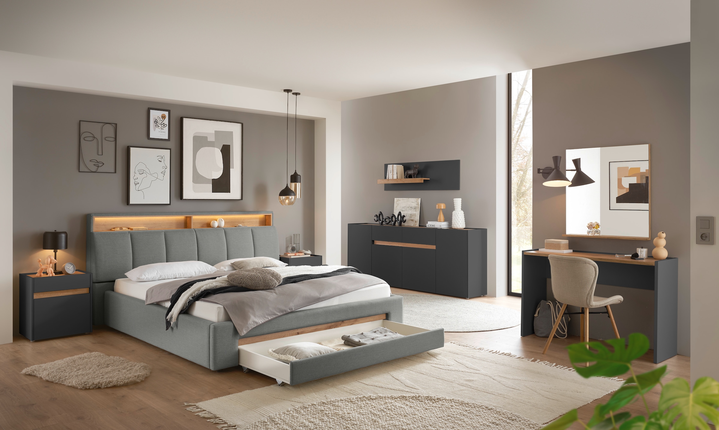 INOSIGN Nachtkommode »CiTY/GiRON, Nachttisch, Nachtschrank, Bestellschrank, Nachtkonsole«, in zwei Farben erhältlich, Stauraumfach und Schublade