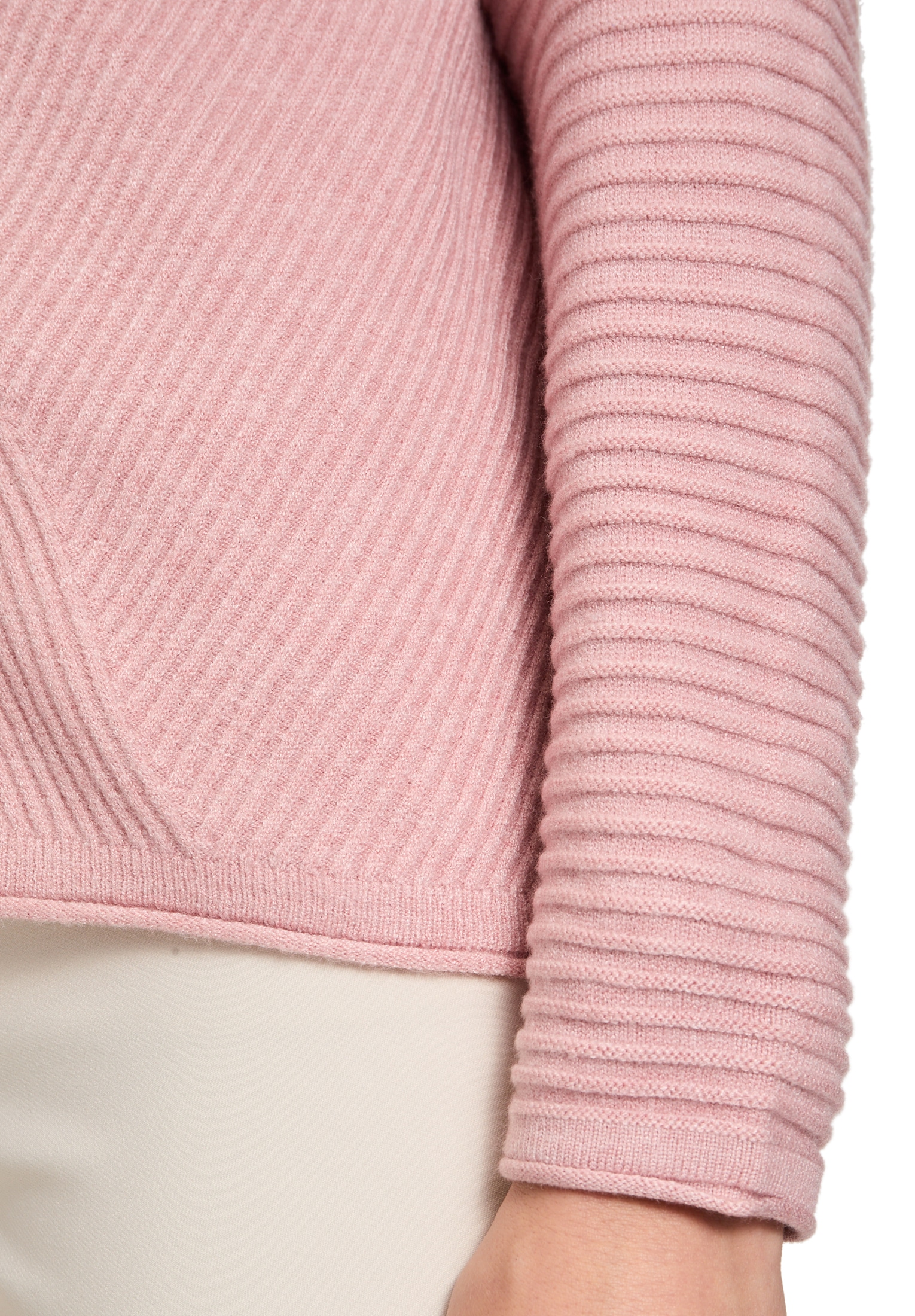 Betty Barclay Strickpullover »Betty Barclay Damen Basic-Strickpullover mit Rippenstruktur«, (1 tlg.), Kragen
