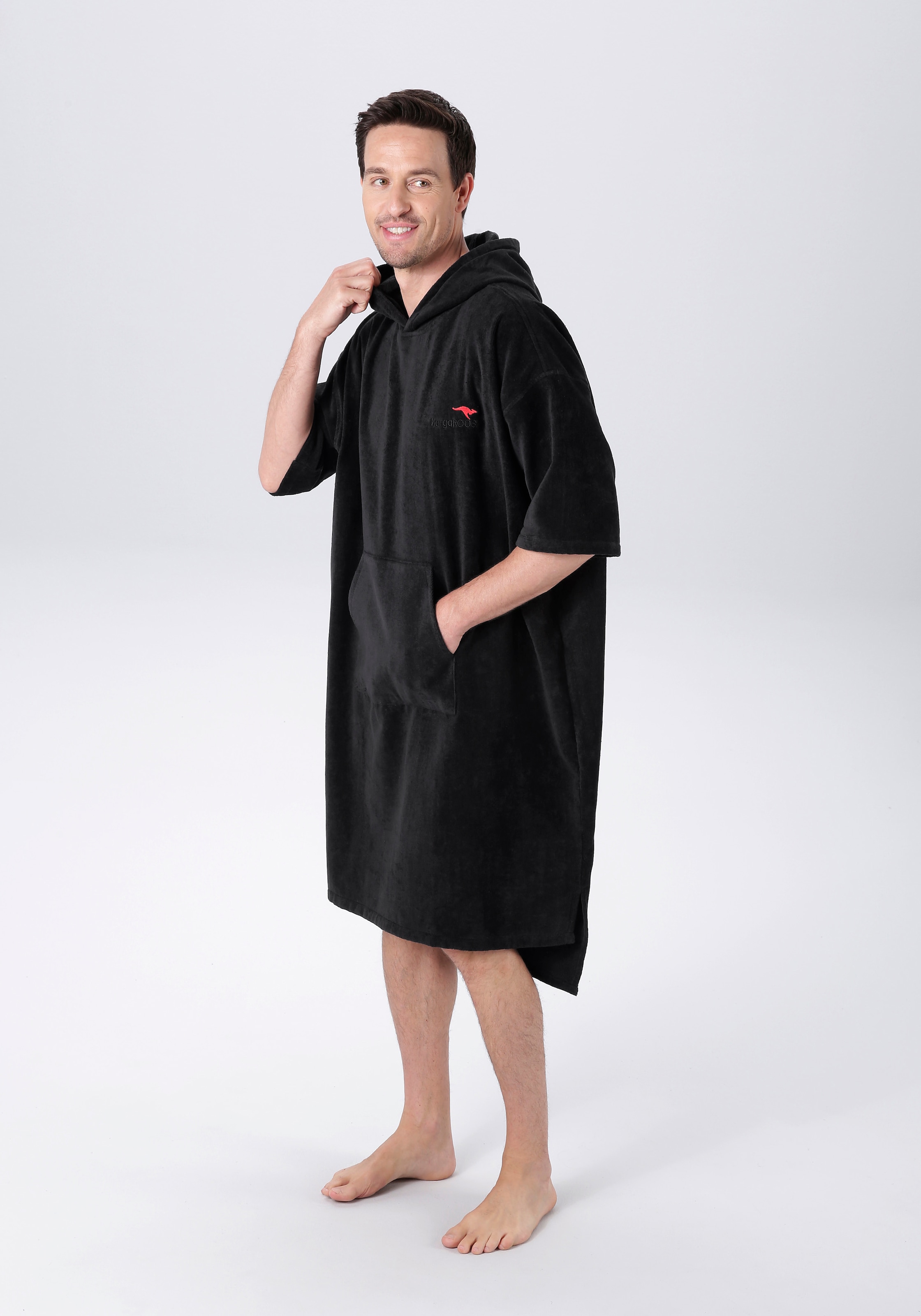 Badeponcho »Summer«, (1 St.), Surf Poncho, Kapuze, mit Bauchtasche