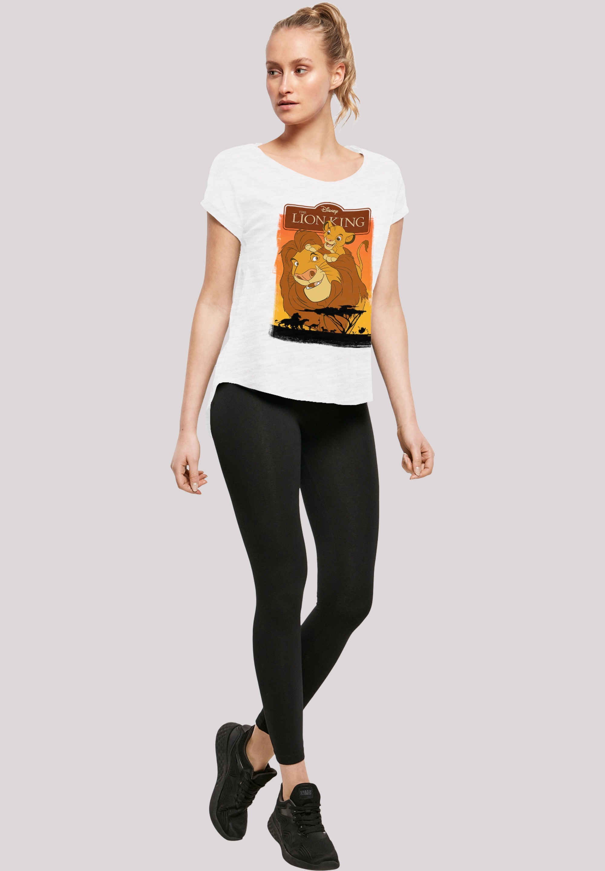 F4NT4STIC T-Shirt »Der König der Löwen Simba und Mufasa«, Damen,Premium Merch,Lang,Longshirt,Bedruckt
