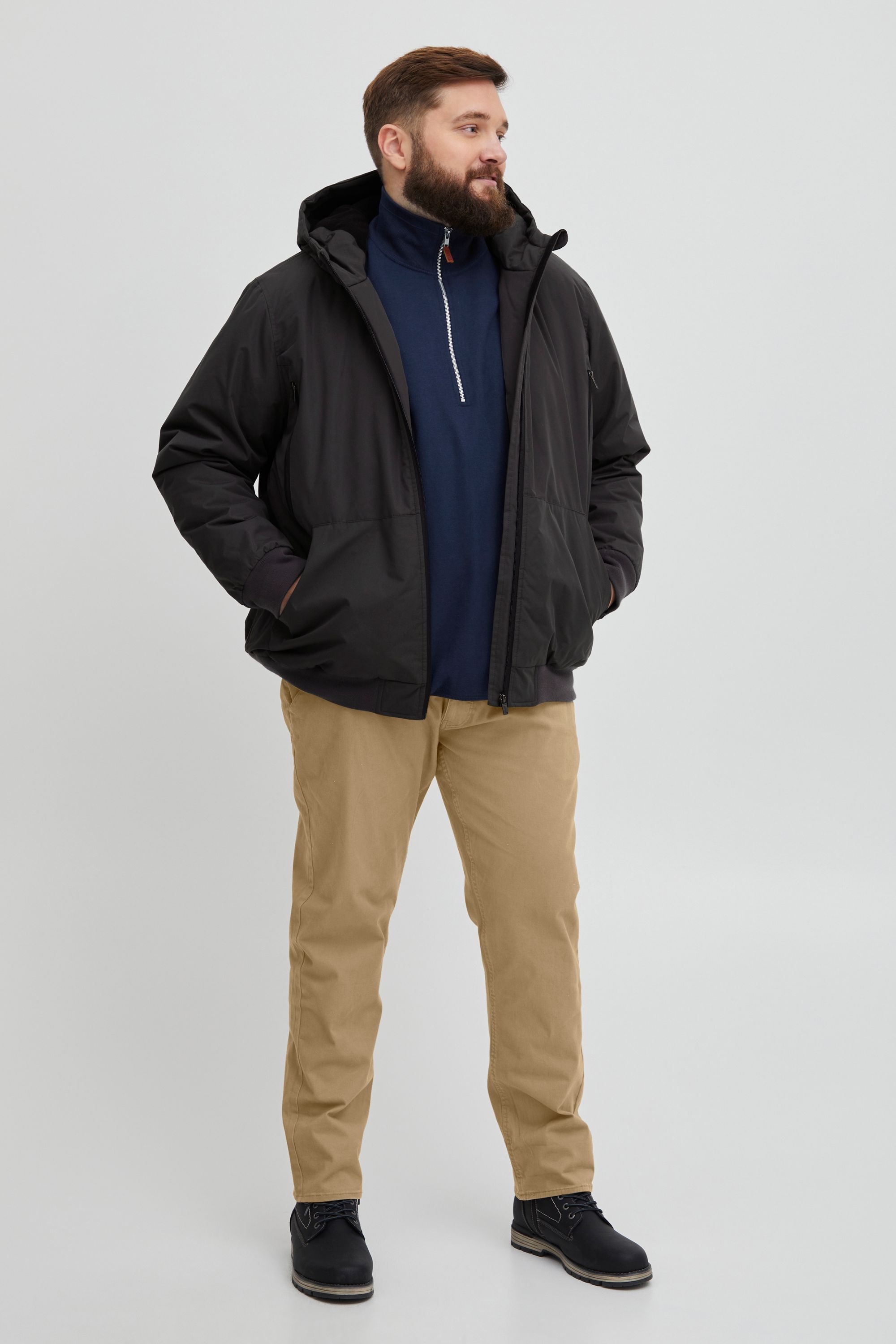 Thumbnail - Blend Kurzjacke "BHEleon Big & Tall" mit Kapuze Klassische Übergangsjacke in großen Größen