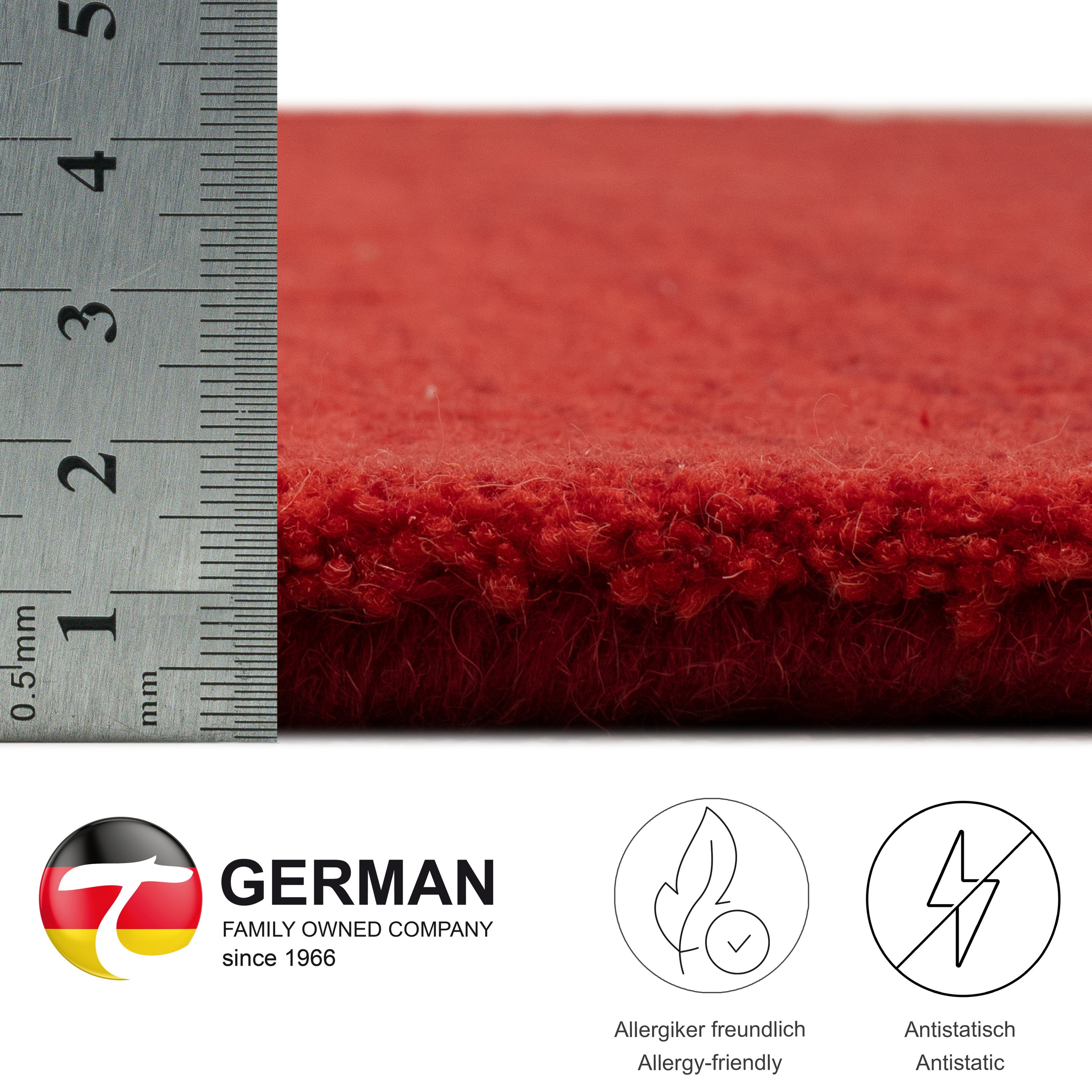 THEKO Wollteppich »Wool Comfort«, rechteckig, 14 mm Höhe, Handweb Teppich, reine Wolle, handgewebt, brilliante Farben, Scandi
