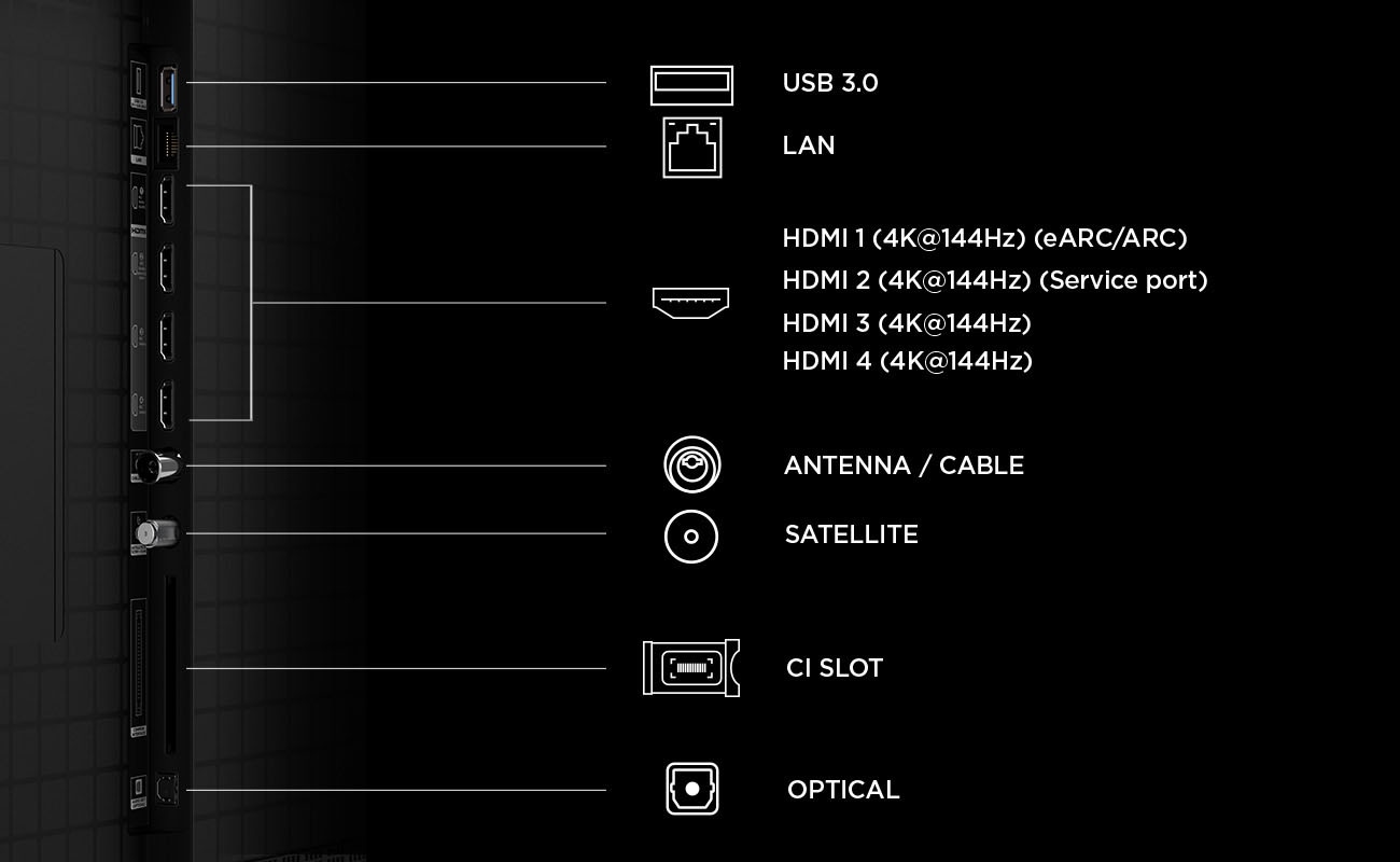 TCL Mini-LED-Fernseher »55C8LX1« 139 cm/55 ″ SQD-Mini LED, HDR 6000 Nits, 100%BT.2020, 144Hz, AiPQ Pro,Dolby Vision