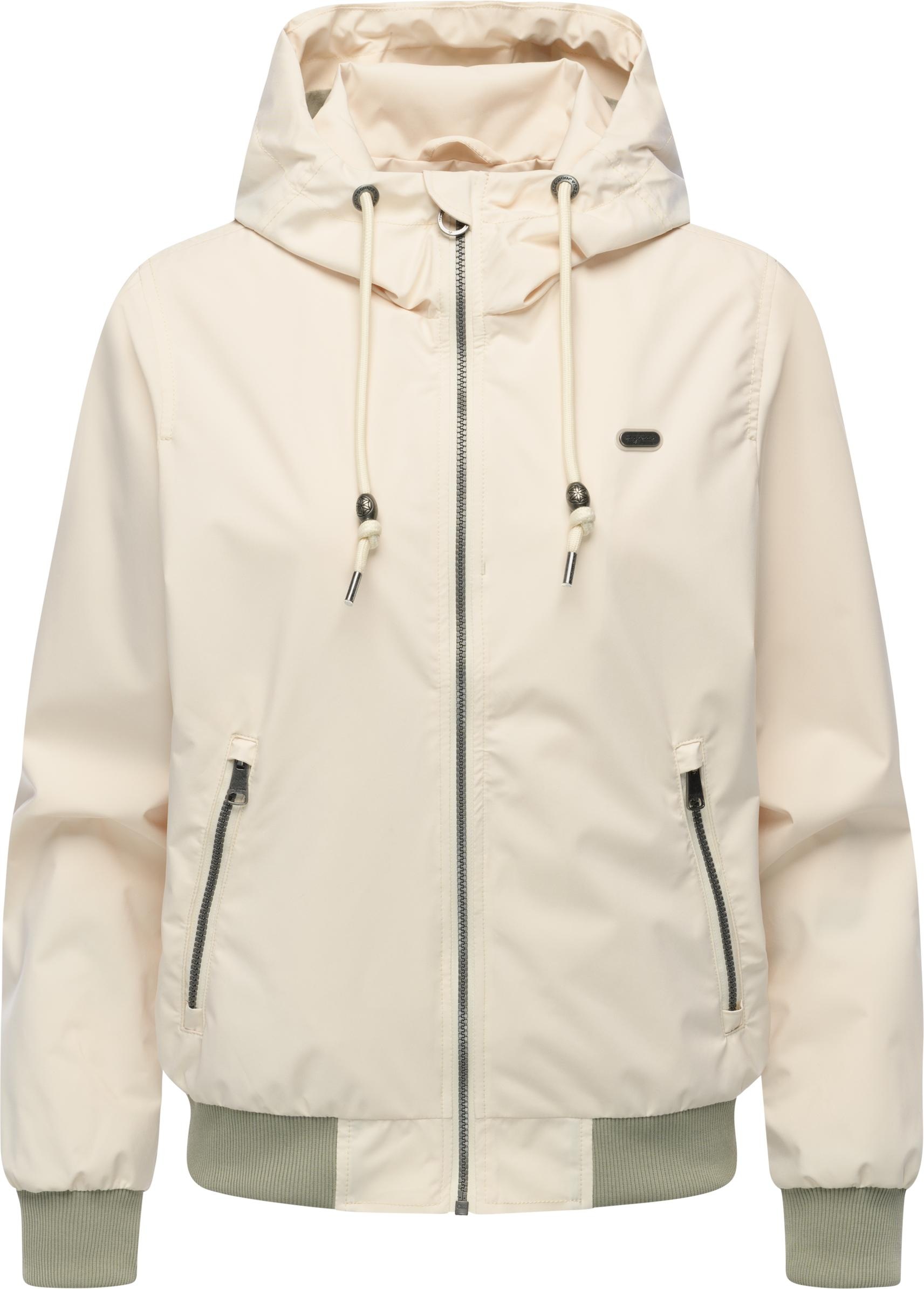 Outdoorjacke RAGWEAR "Nuggeta Summer YOUMODO", Damen, Gr. XL (42), ecru, Obermaterial: 100% Polyester; Innenfutter: 100% Polyester, lässig geschnitten hüftlang, hoch geschlossener Ausschnitt, Ärmel ohne Ärmelschlitz Rippbündchen, Jacken Outdoorjacke, Läss