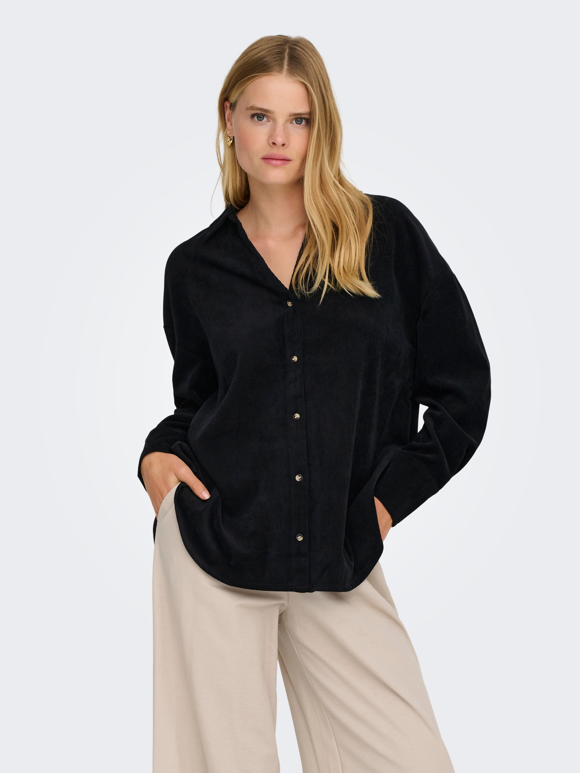 ONLY Langarmbluse "ONLMARIKE LIFE L/S CORD LOOSE SHIRT PNT" günstig online kaufen
