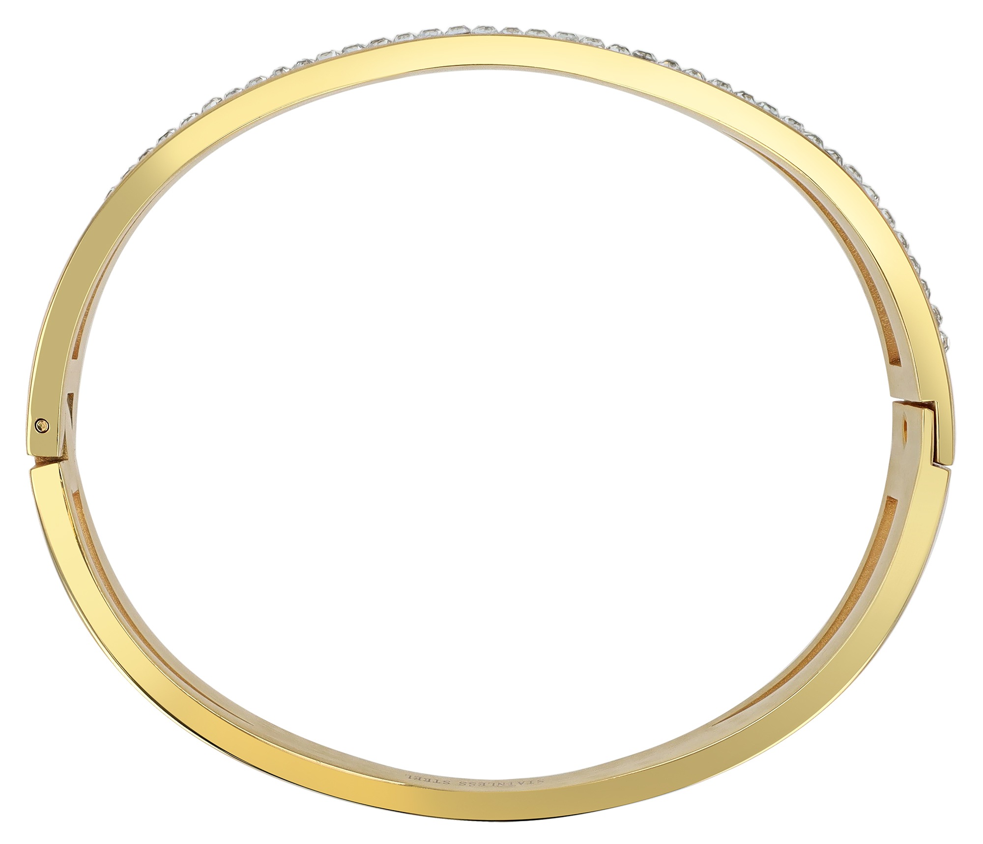 Adelia´s Armreif »Armband – Armreif aus Edelstahl mit Strass Steinchen Ø 6,0 cm cm« Geschenkidee: zeitlos und vielseitig