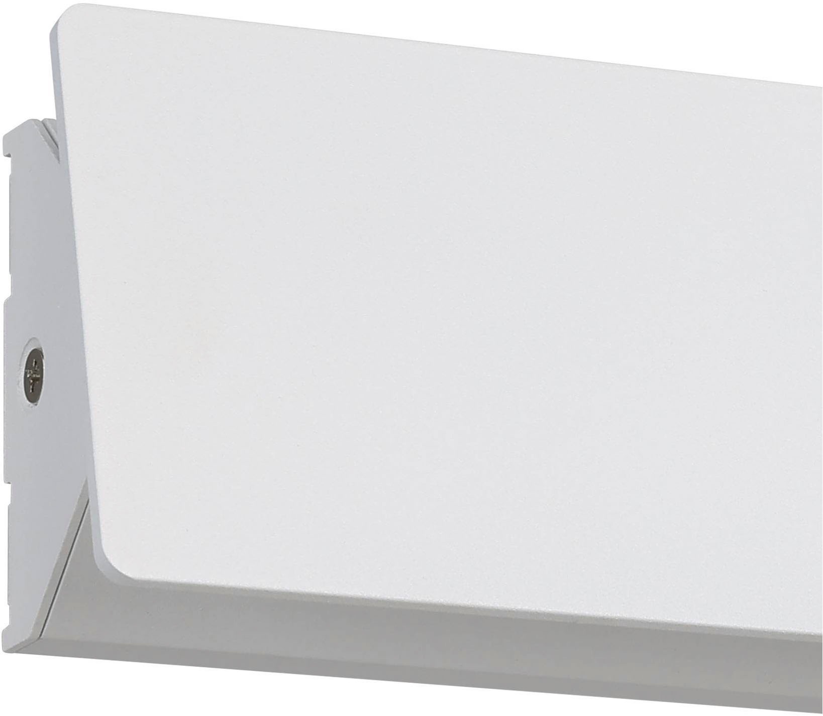 EGLO Wandleuchte »Zubialde LED Wandlampe, Wandstrahler, Aluminium und Stahl, Flurlampe« LED-Modul 1 Stk. Warmweiß Wand-/Deckenleuchte - L36 x H8 x AL5 cm - weiß - 12W inkl.