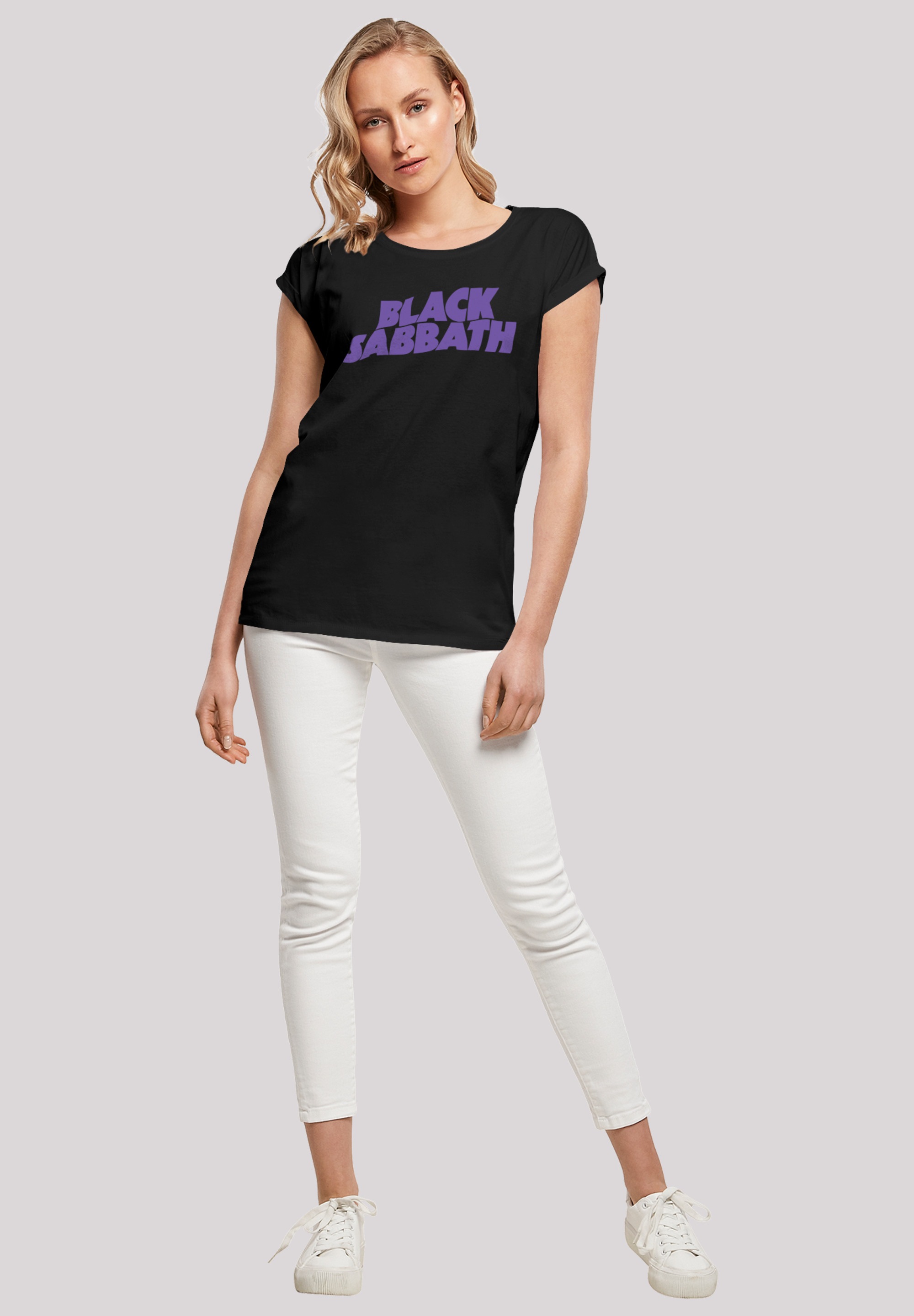 F4NT4STIC T-Shirt »Black Sabbath Logo bestellen Heavy Wavy für | Print Band BAUR Black«, Metal