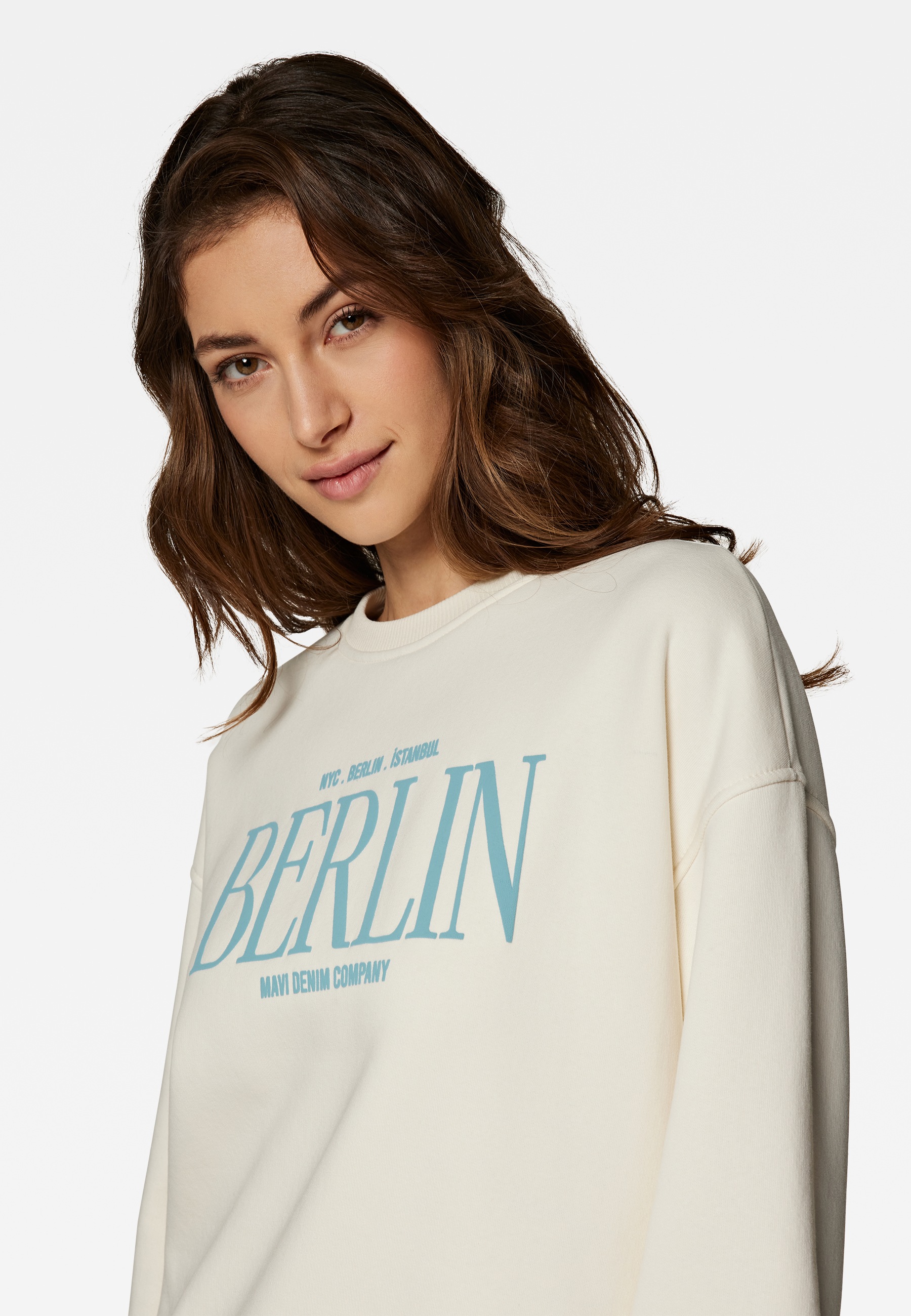 Mavi Rundhalspullover »BERLIN PRINTED SWEATSHIRT«, Sweatshirt mit Berlin Print